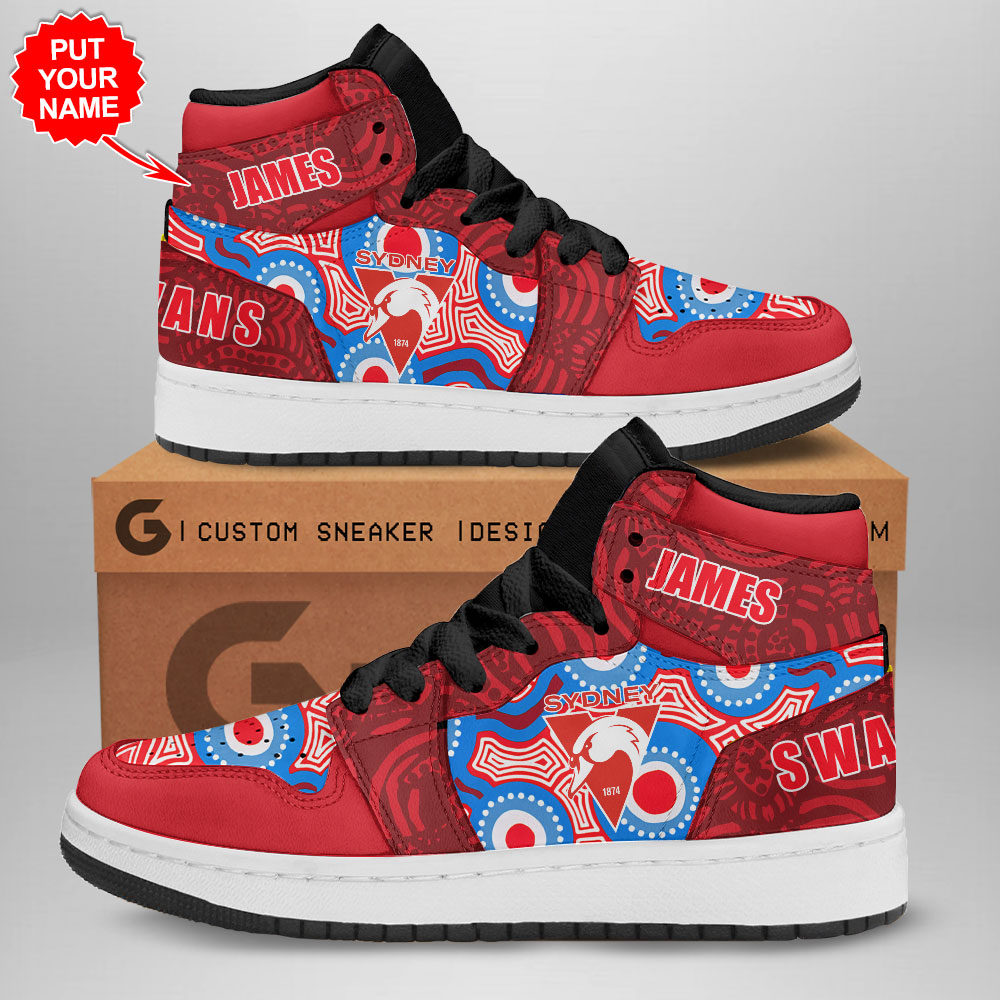 JWFancy Sydney Swans AJ1 High Sneakers Shoes For Men And Women