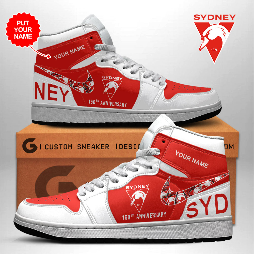 JWFancy Sydney Swans AJ1 High Sneakers Shoes For Men And Women