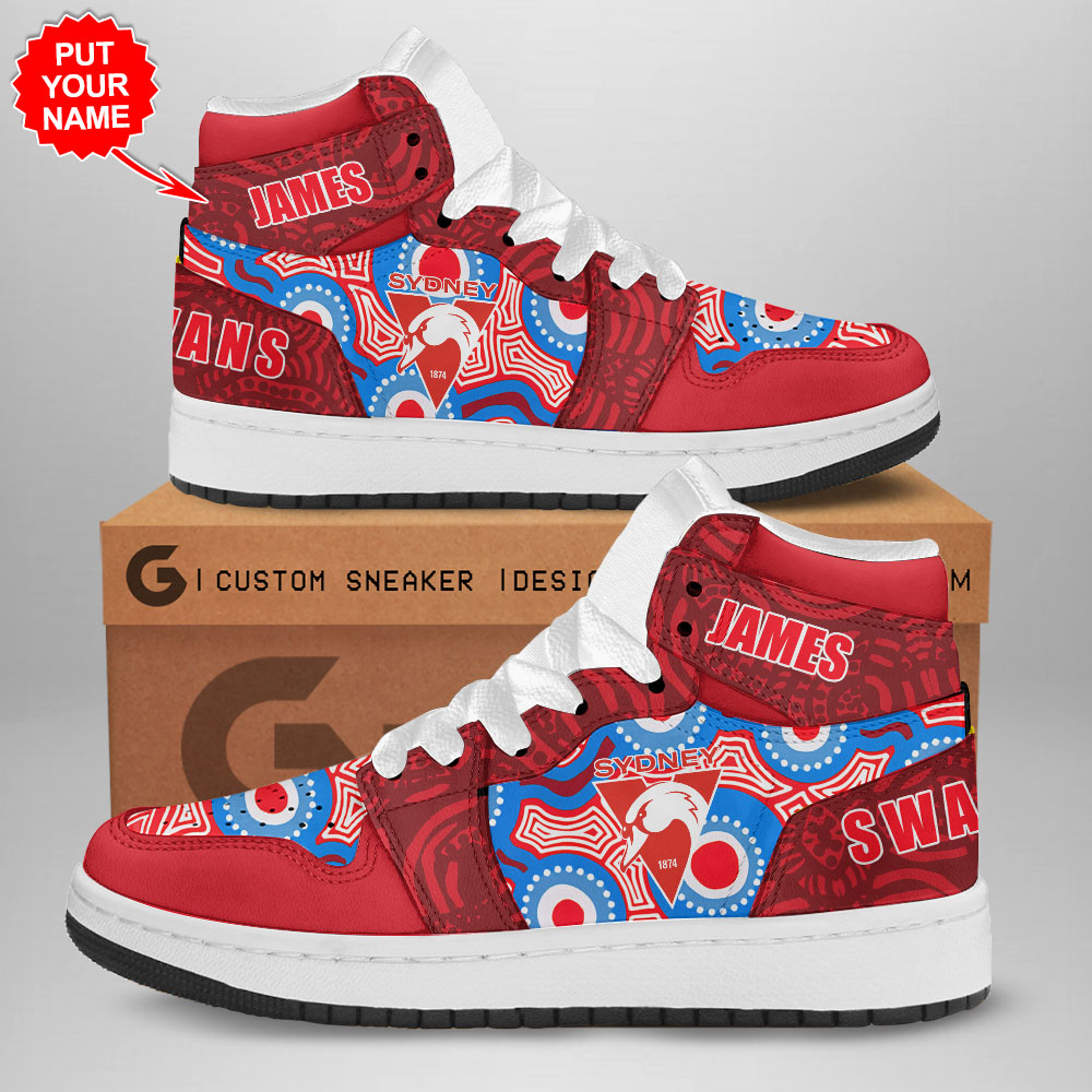 JWFancy Sydney Swans AJ1 High Sneakers Shoes For Men And Women