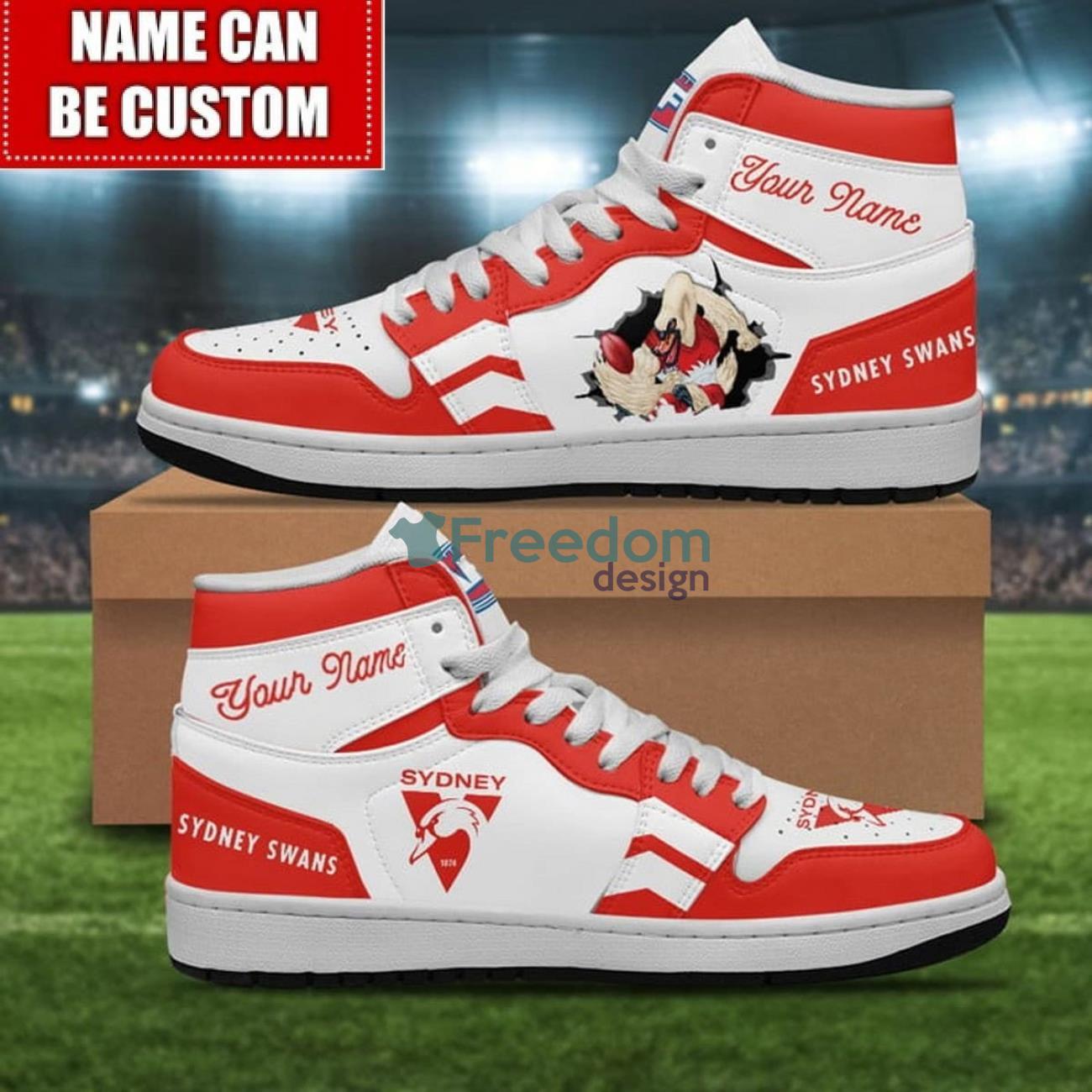 JWFancy Sydney Swans AJ1 High Sneakers Shoes For Men And Women