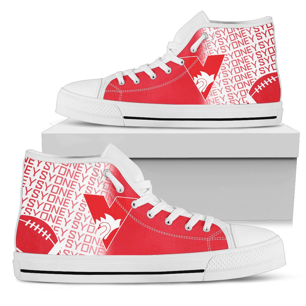 JWFancy Sydney Swans High Top Canvas Sneakers Shoes For Men And Women