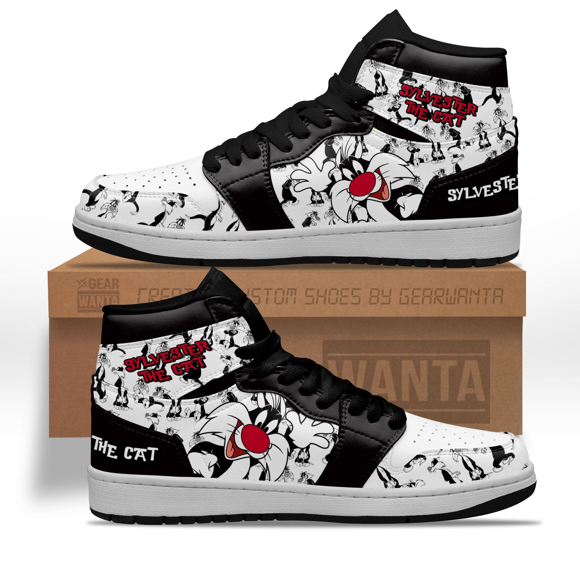 JWFancy Sylvester The Cat AJ1 High Sneakers Shoes For Men And Women