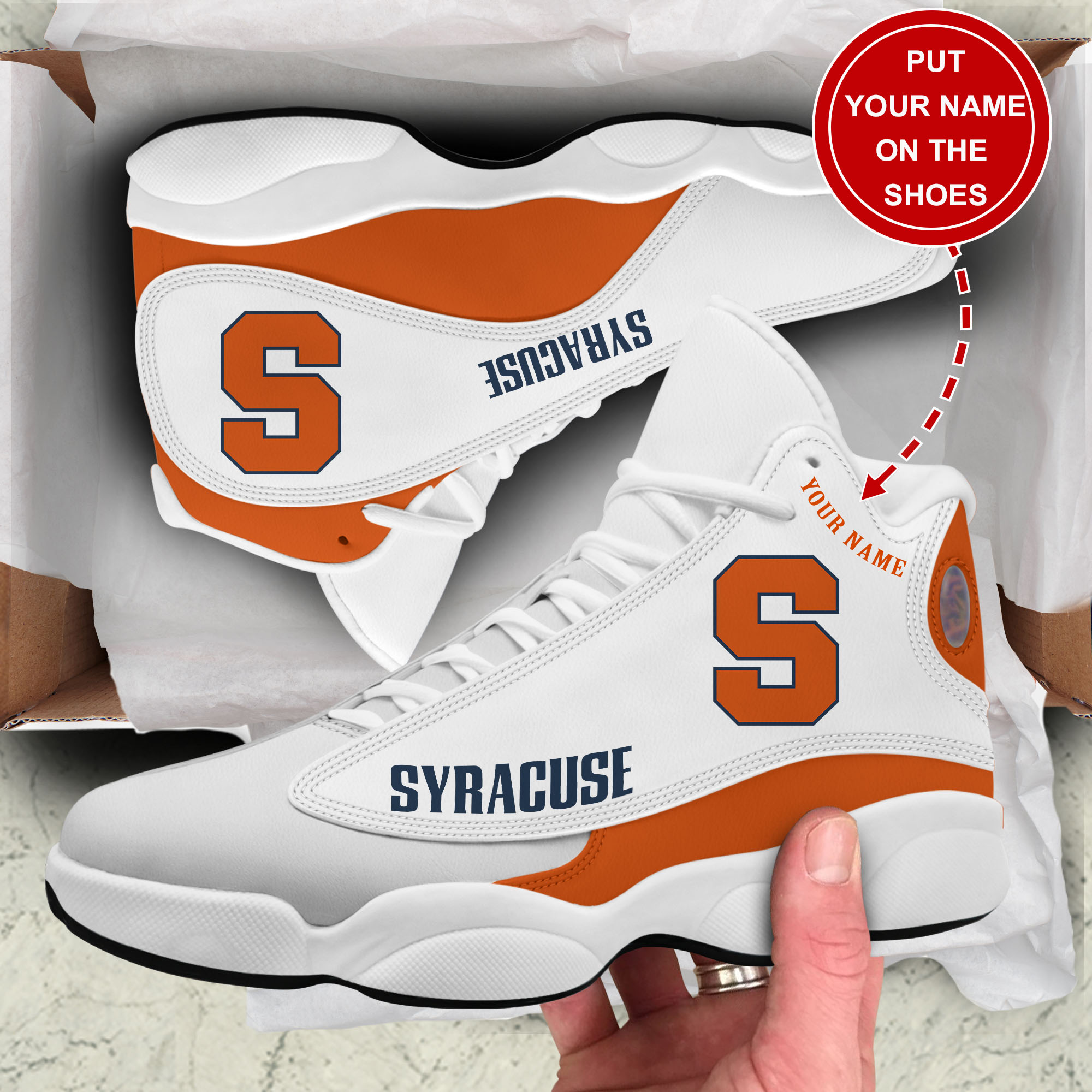 JWFancy Syracuse Orange AJ13 Sneakers Shoes For Men And Women