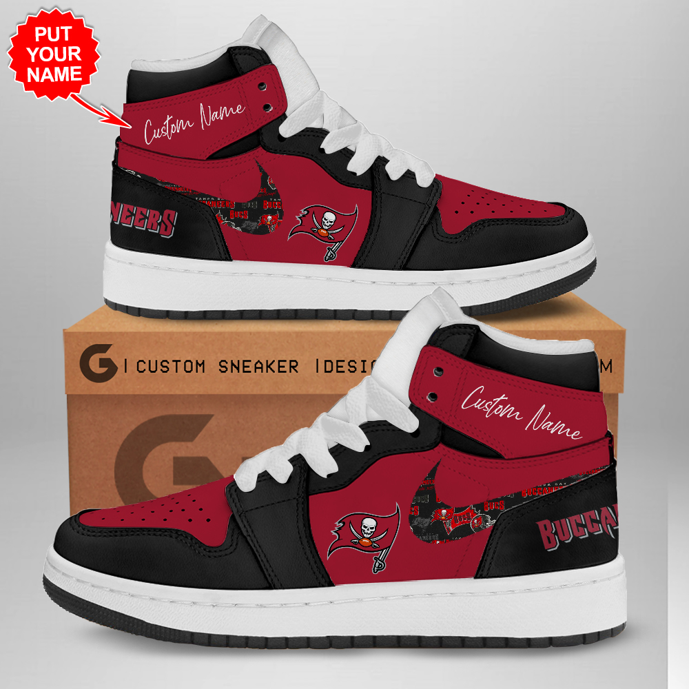 JWFancy Tampa Bay Buccaneers AJ1 High Sneakers Shoes For Men And Women