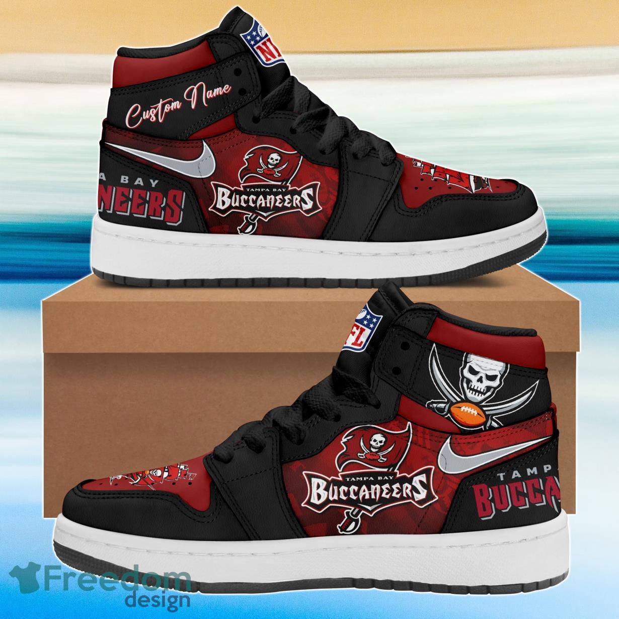 JWFancy Tampa Bay Buccaneers AJ1 High Sneakers Shoes For Men And Women