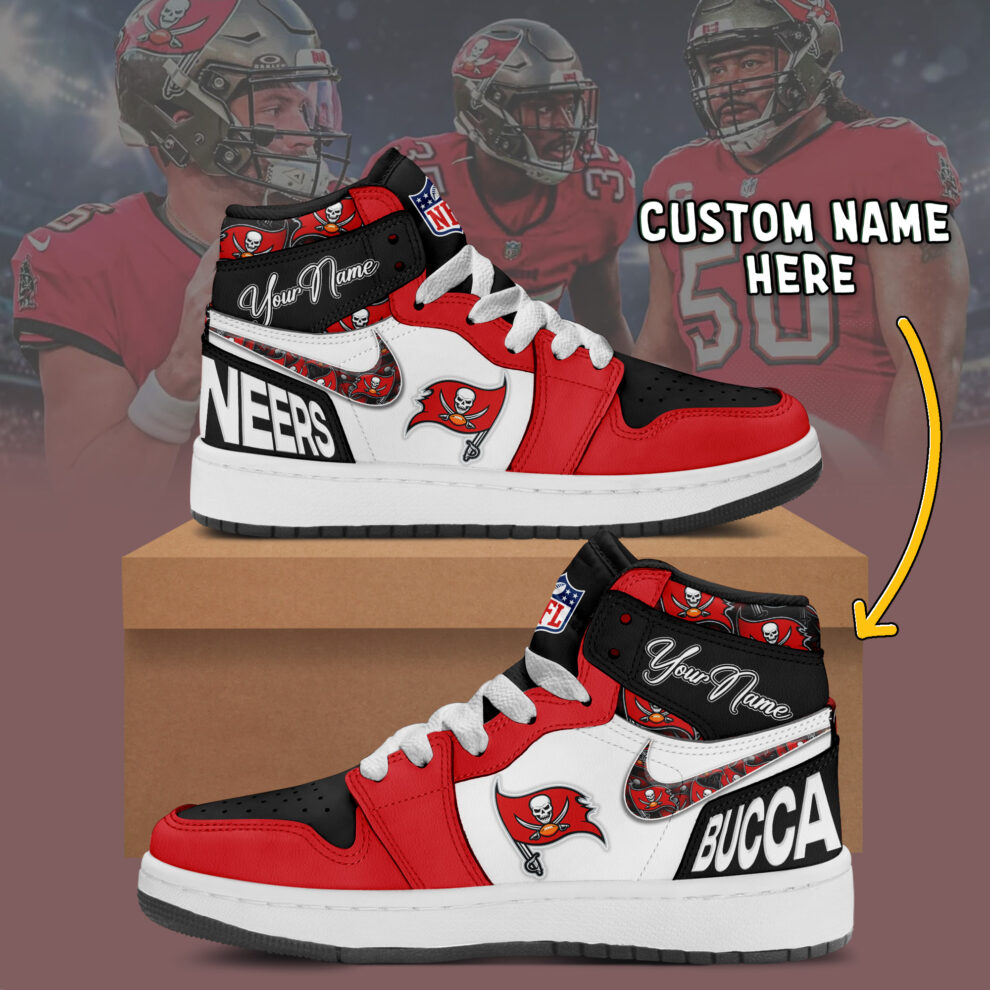 JWFancy Tampa Bay Buccaneers AJ1 High Sneakers Shoes For Men And Women