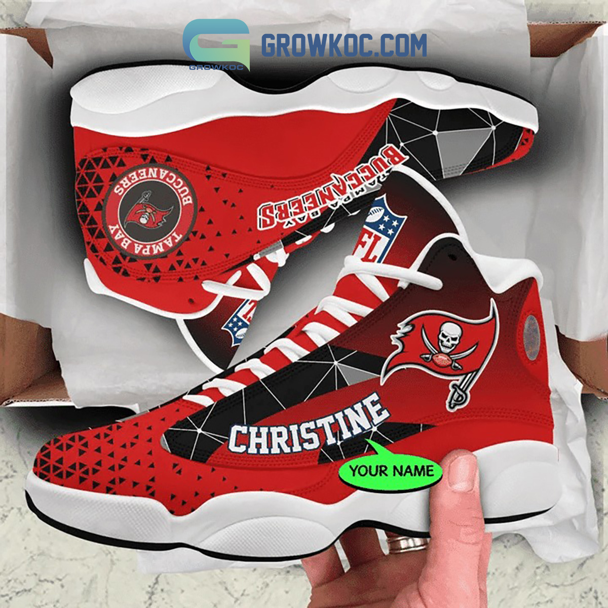 JWFancy Tampa Bay Buccaneers AJ13 Sneakers Shoes For Men And Women