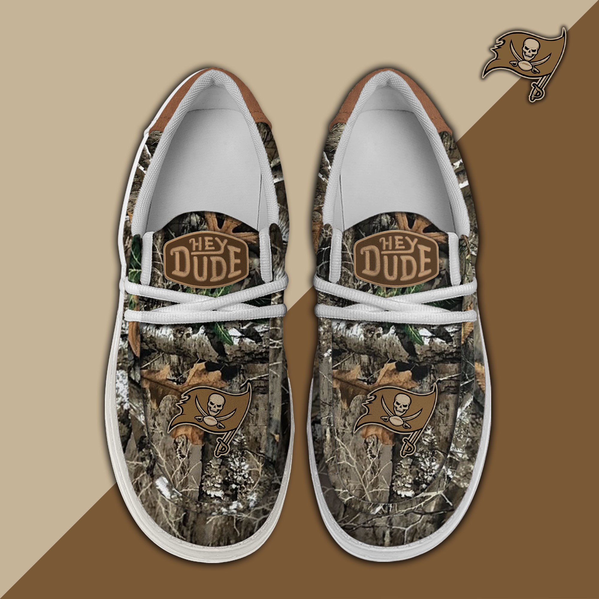 JWFancy Tampa Bay Buccaneers Hey Dude Shoes Wally Men's Lace Up Loafers Comfortable For Men And Women