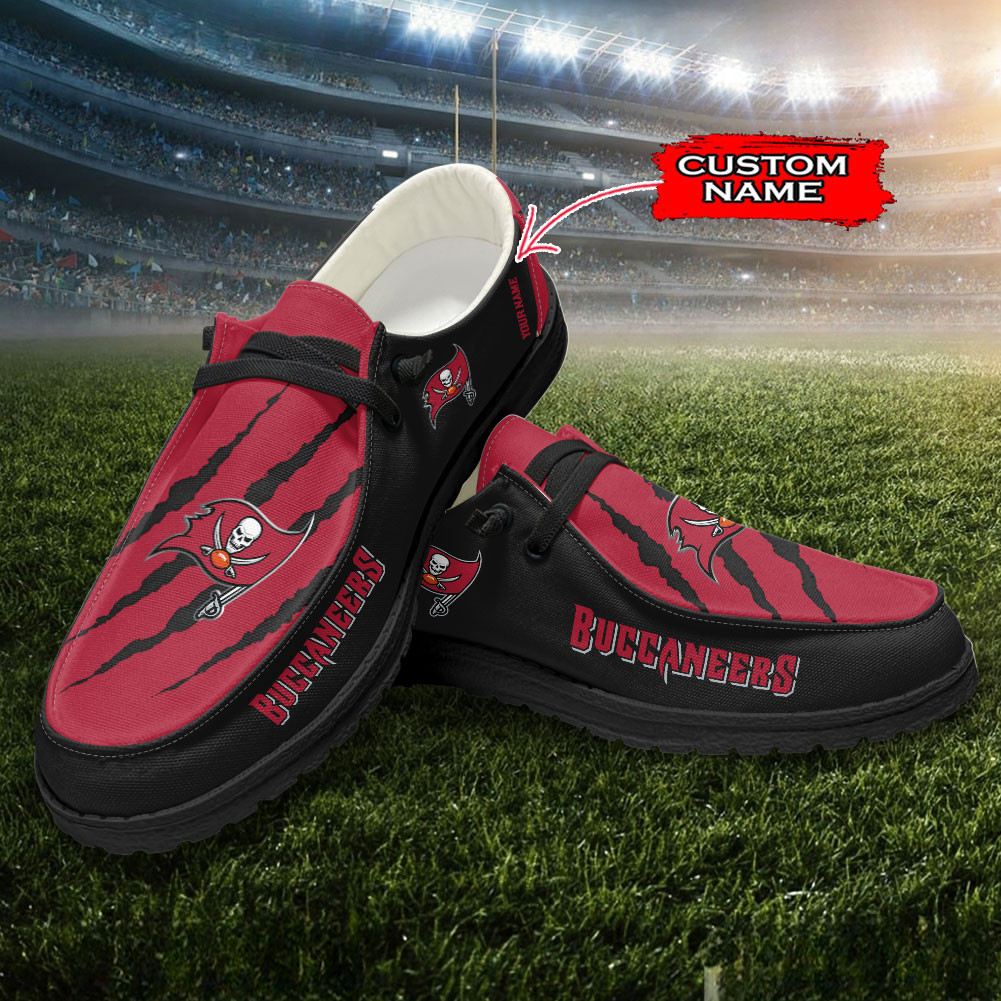 JWFancy Tampa Bay Buccaneers Hey Dude Shoes Wally Men's Lace Up Loafers Comfortable For Men And Women