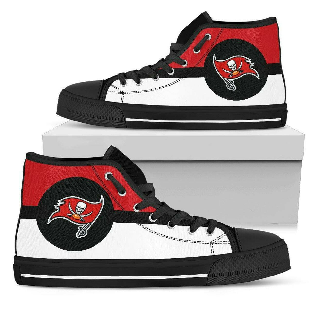 JWFancy Tampa Bay Buccaneers High Top Canvas Sneakers Shoes For Men And Women