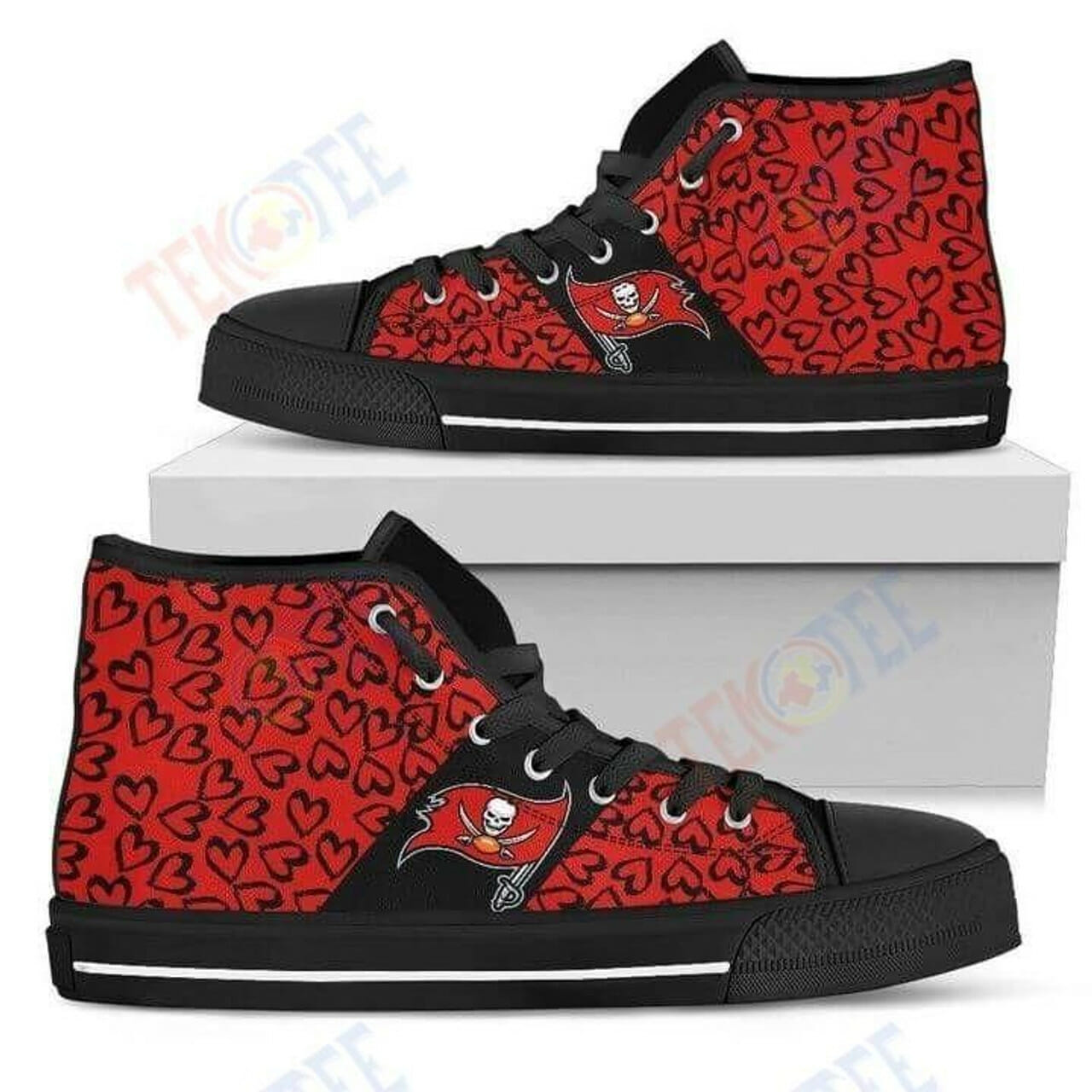 JWFancy Tampa Bay Buccaneers High Top Canvas Sneakers Shoes For Men And Women