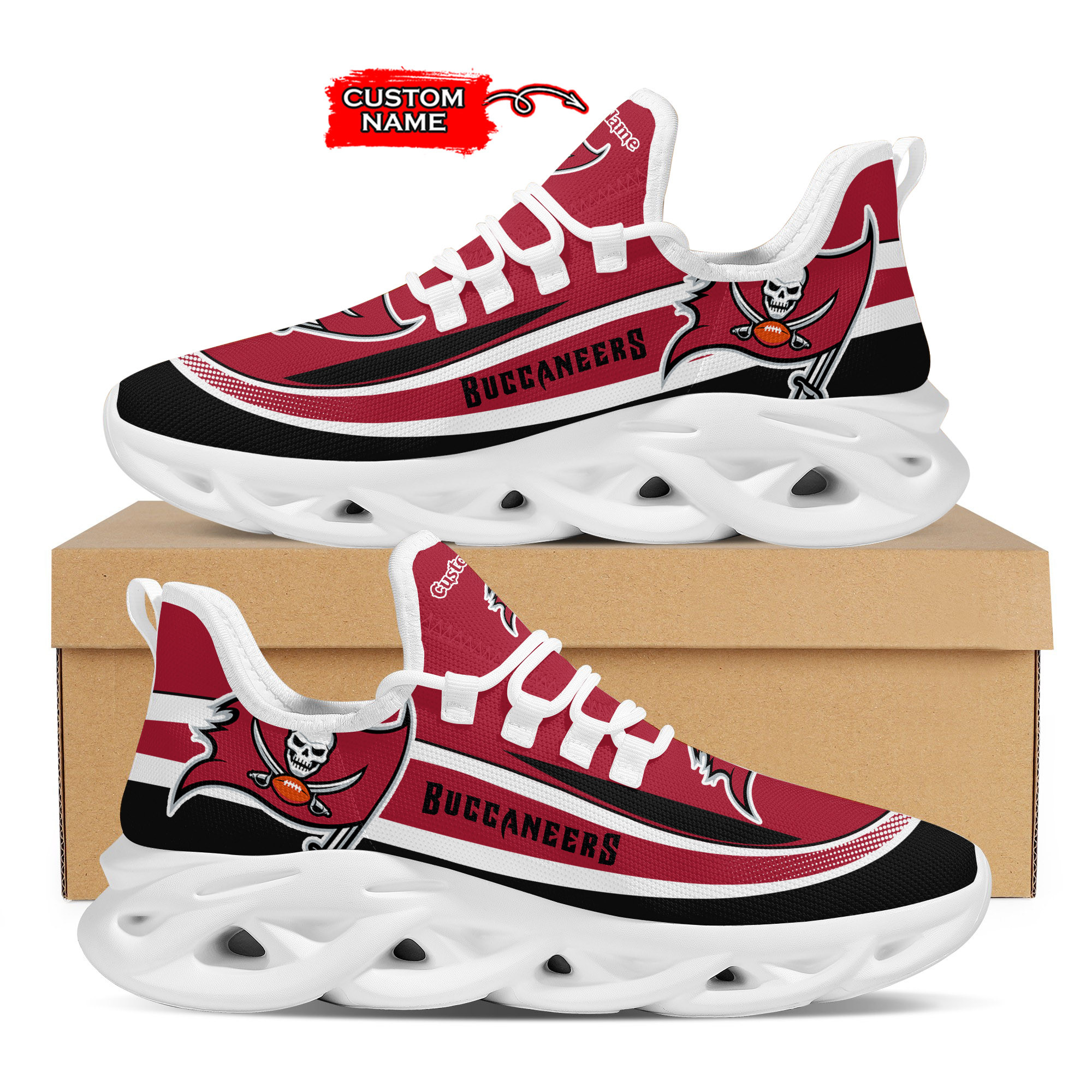 JWFancy Tampa Bay Buccaneers Max Soul Shoes Sneakers For Men And Women