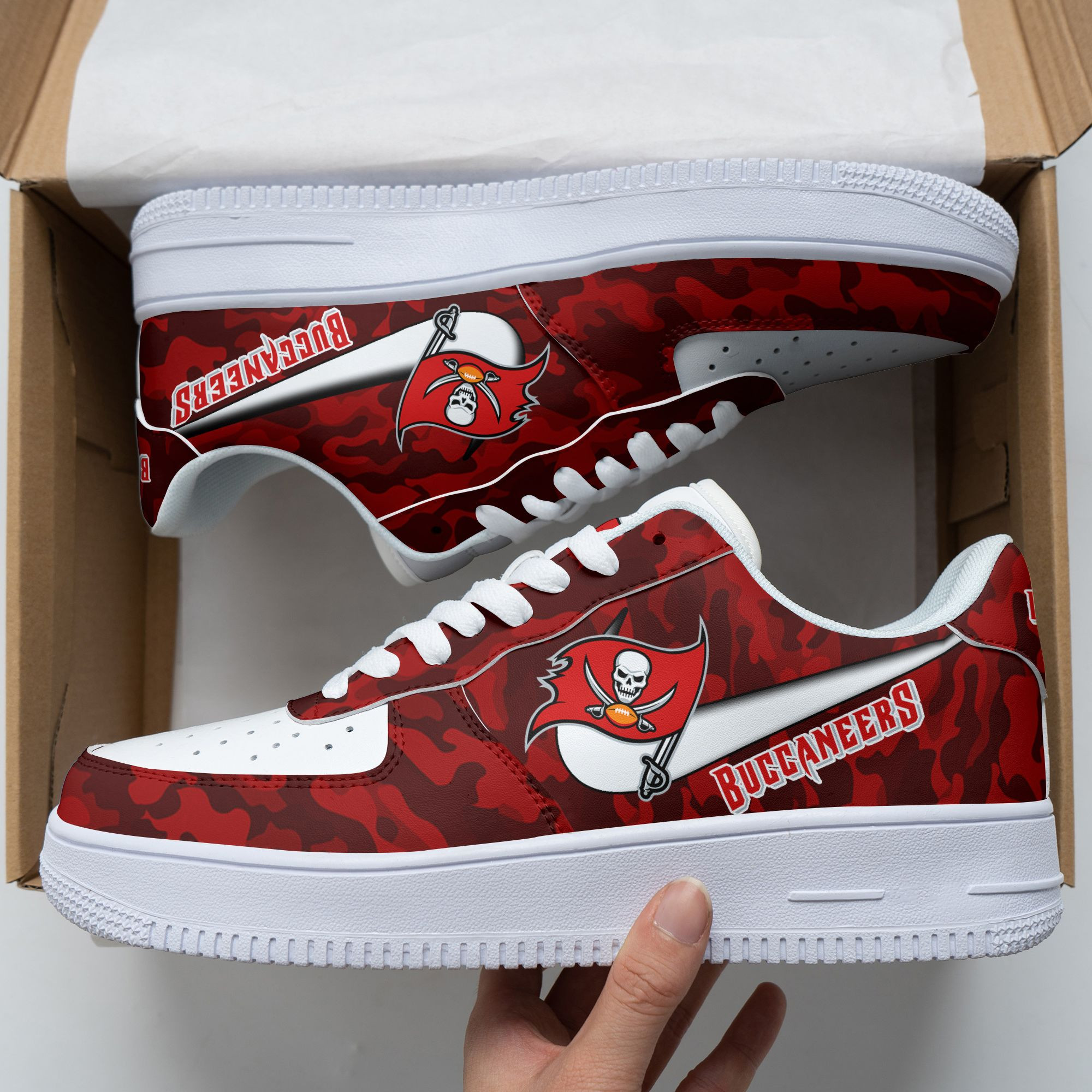 JWFancy Tampa Bay Buccaneers NFL Air Low-Top Sneakers Shoes For Men And Women