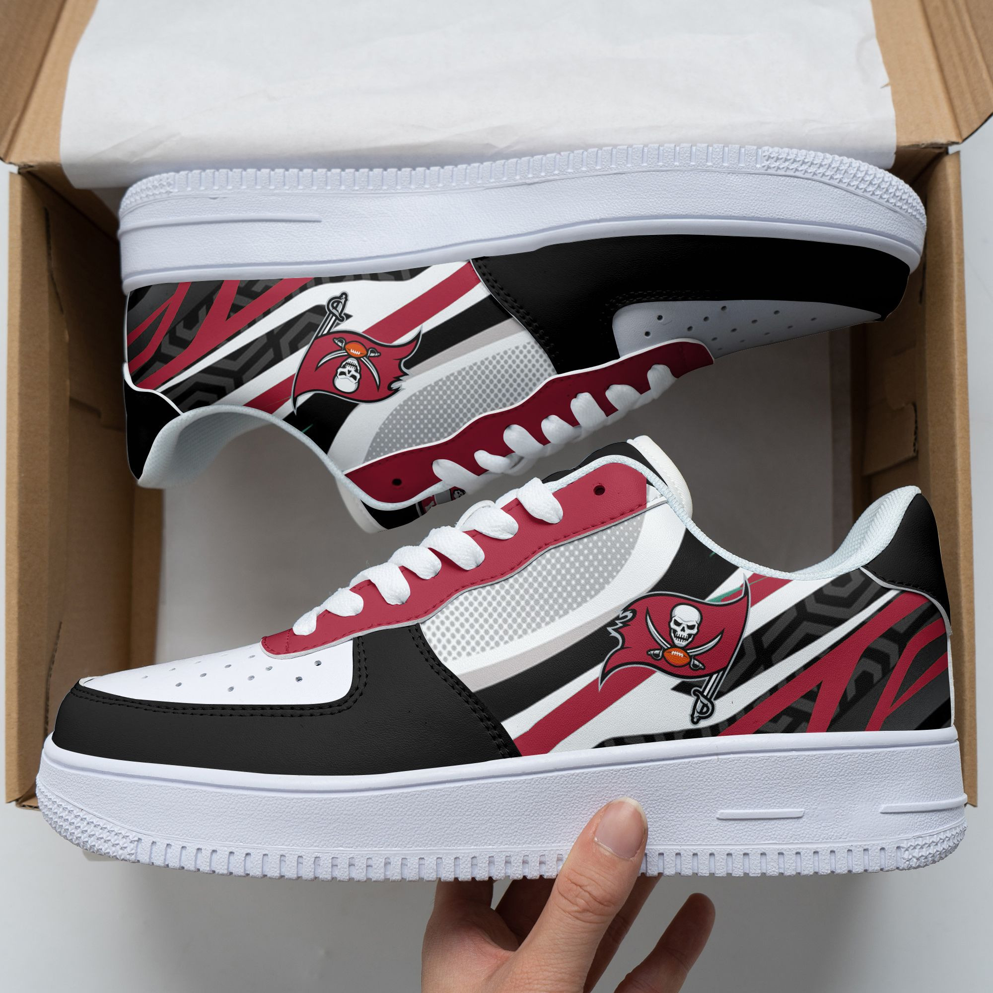 JWFancy Tampa Bay Buccaneers NFL Air Low-Top Sneakers Shoes For Men And Women