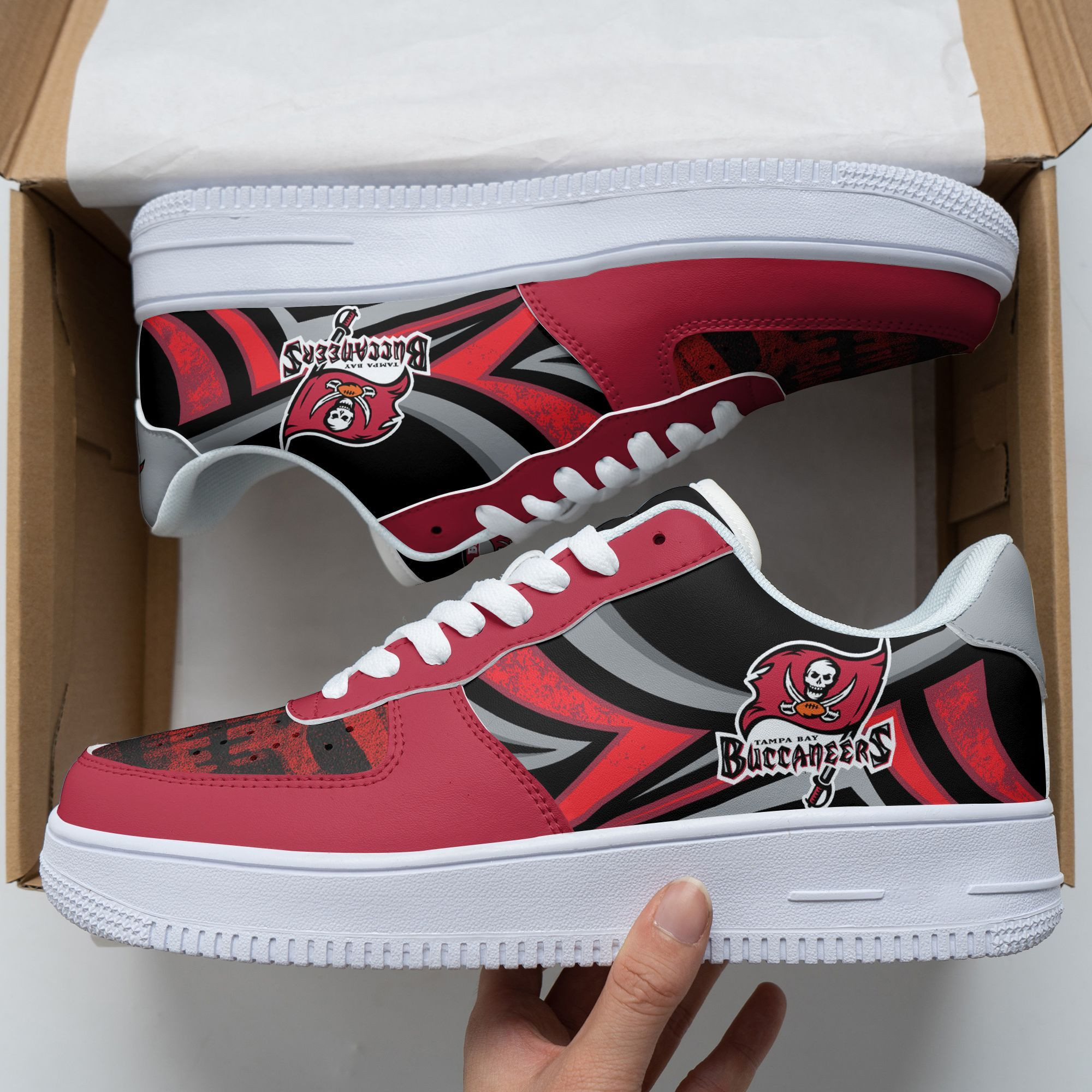 JWFancy Tampa Bay Buccaneers NFL Air Low-Top Sneakers Shoes For Men And Women