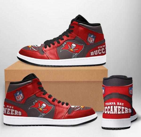 JWFancy Tampa Bay Buccaneers NFL AJ1 High Sneakers Shoes For Men And Women