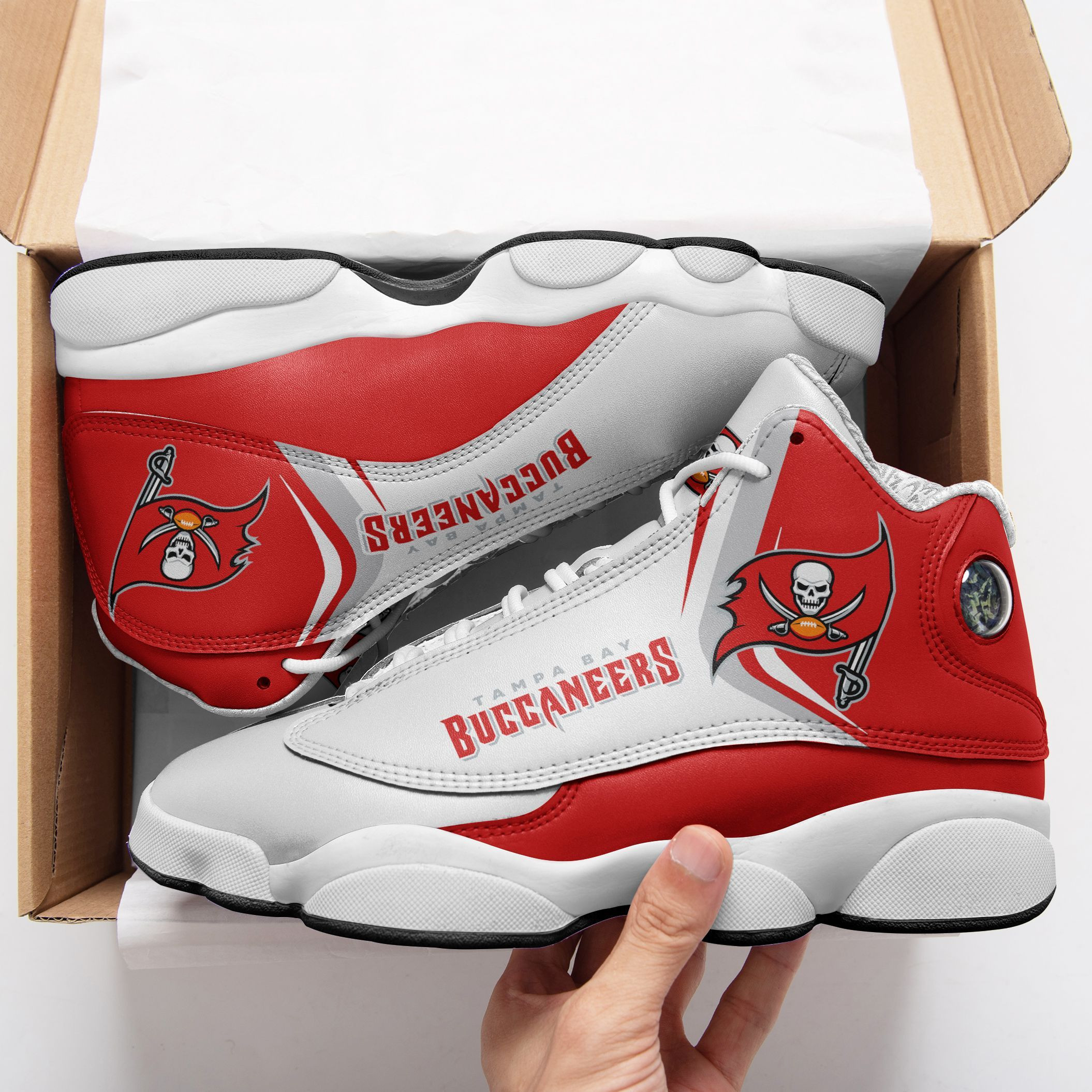 JWFancy Tampa Bay Buccaneers NFL AJ13 Sneakers Shoes For Men And Women