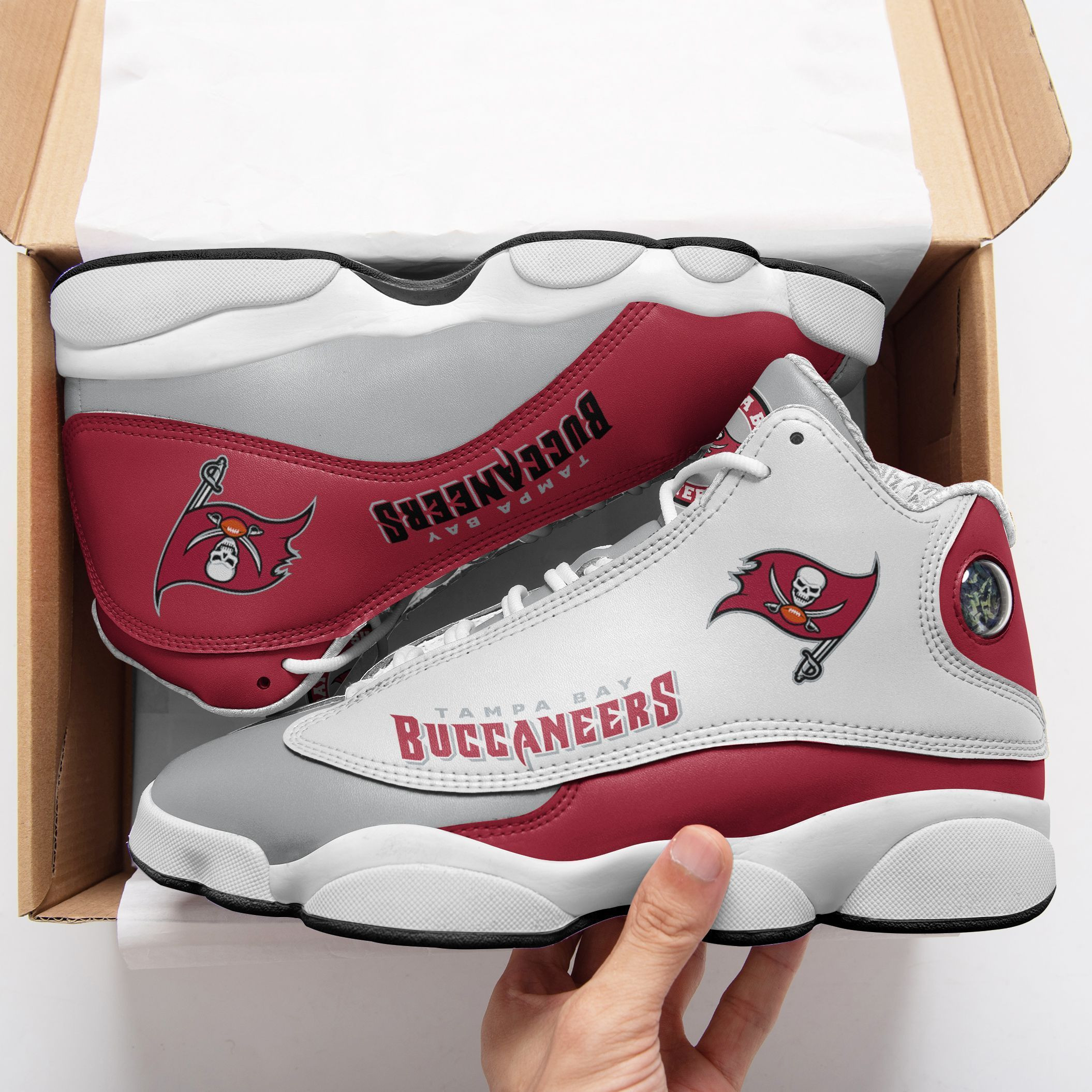 JWFancy Tampa Bay Buccaneers NFL AJ13 Sneakers Shoes For Men And Women