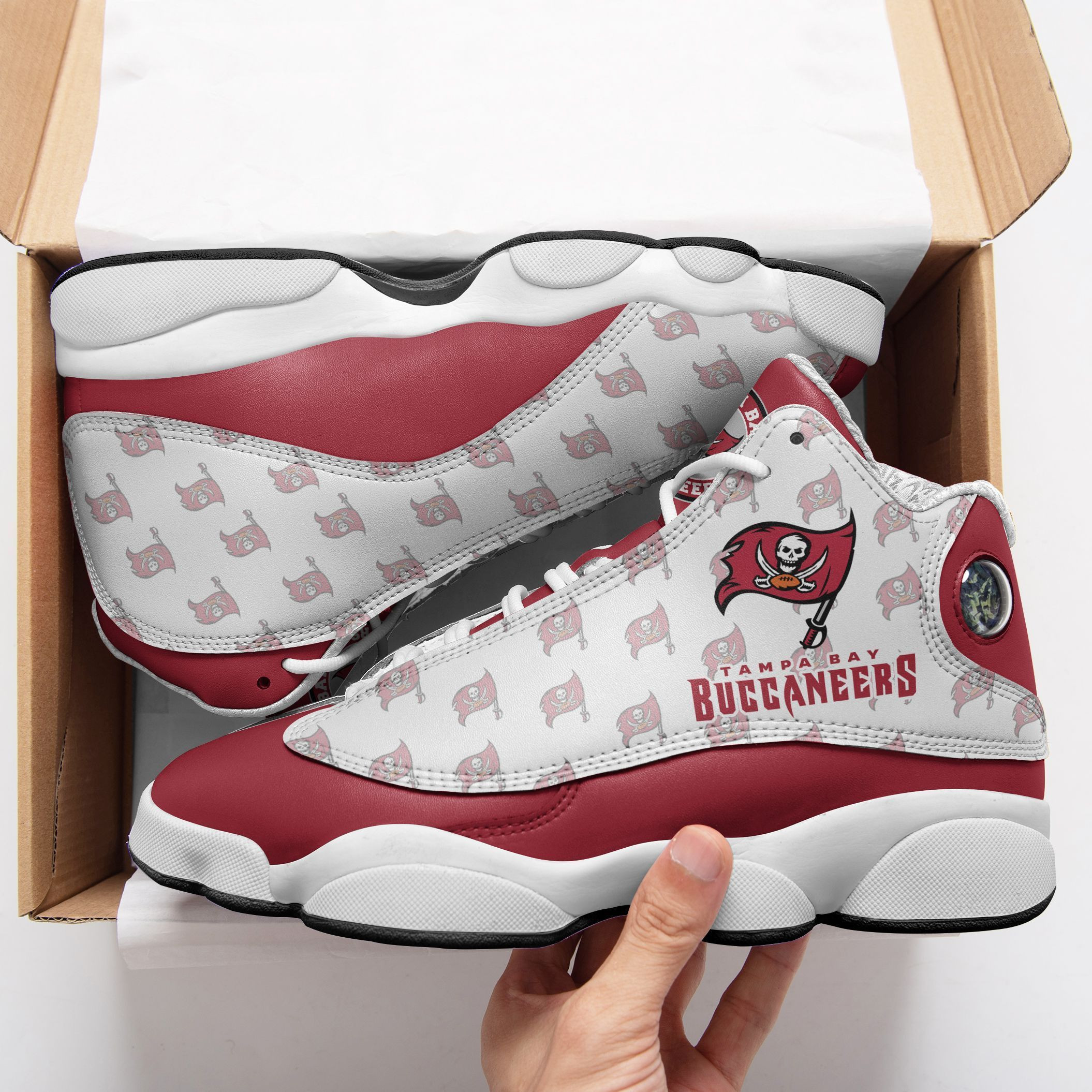 JWFancy Tampa Bay Buccaneers NFL AJ13 Sneakers Shoes For Men And Women
