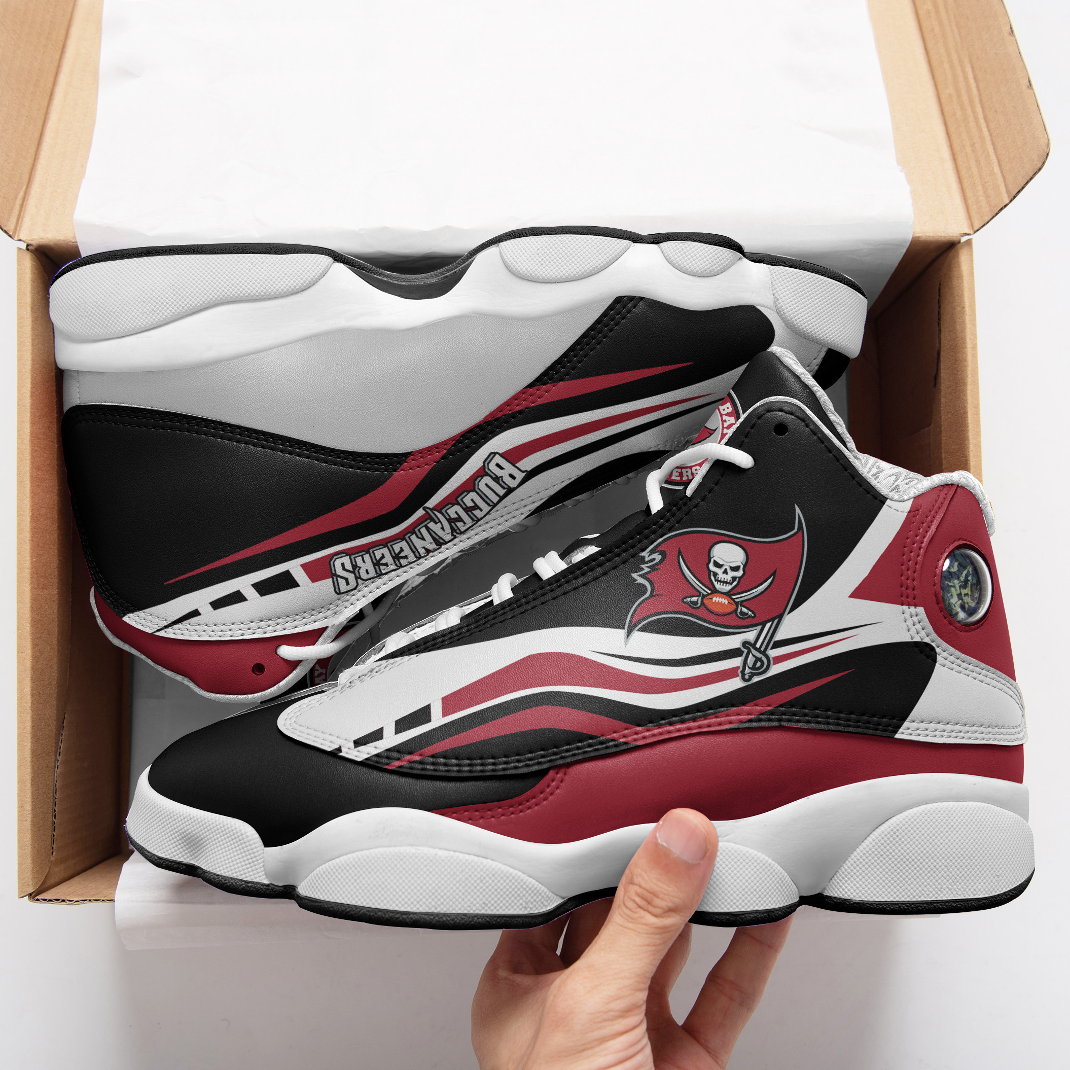 JWFancy Tampa Bay Buccaneers NFL AJ13 Sneakers Shoes For Men And Women