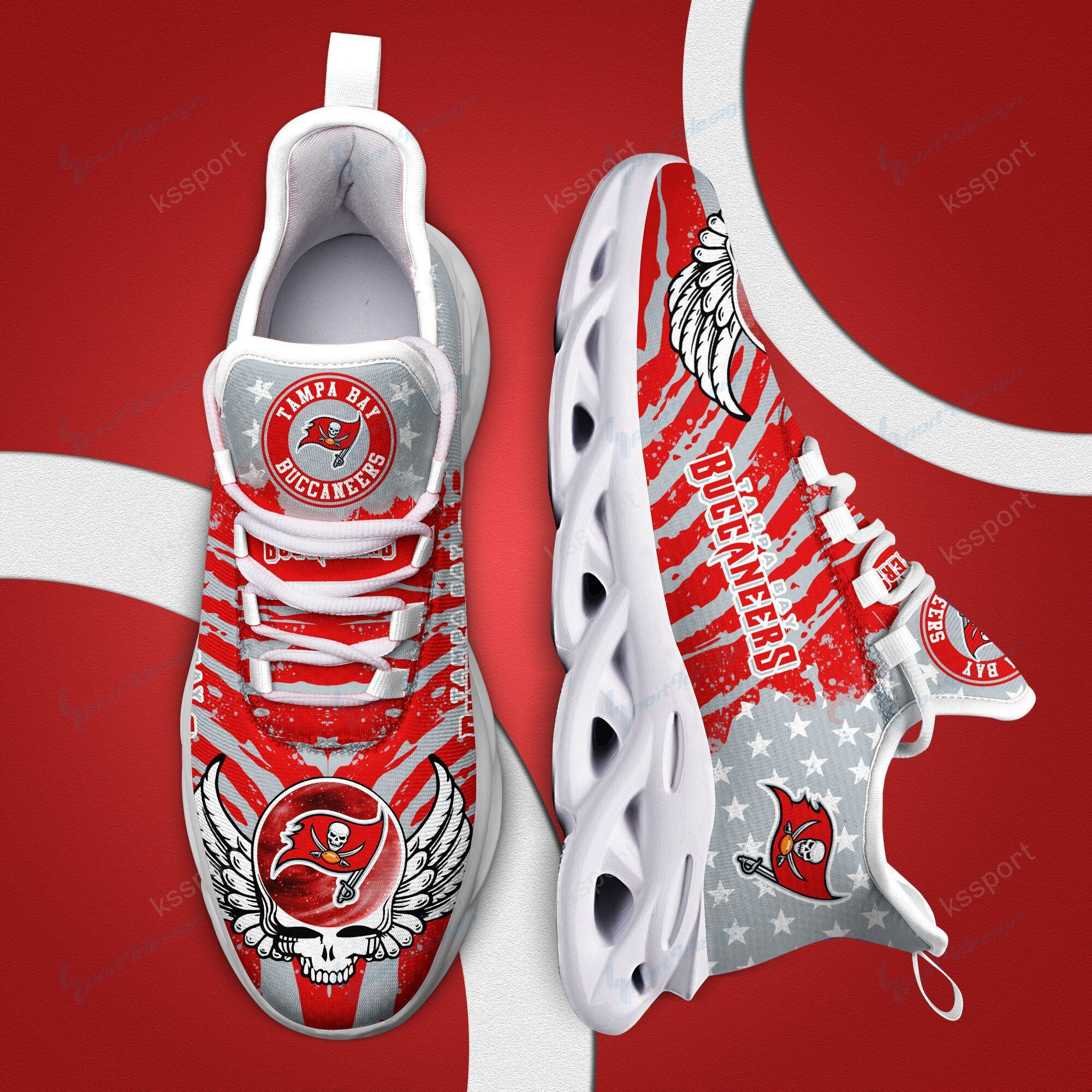JWFancy Tampa Bay Buccaneers NFL Max Soul Shoes Sneakers For Men And Women