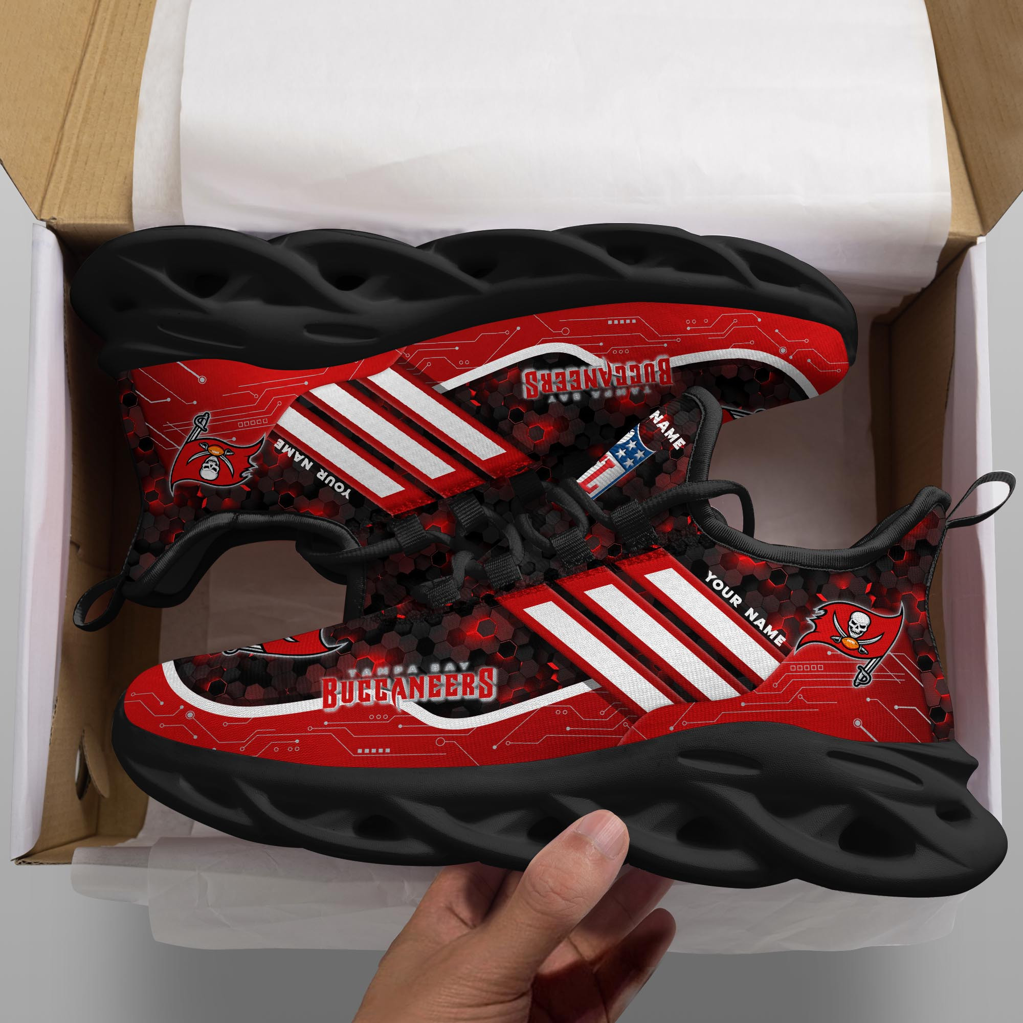 JWFancy Tampa Bay Buccaneers NFL Max Soul Shoes Sneakers For Men And Women