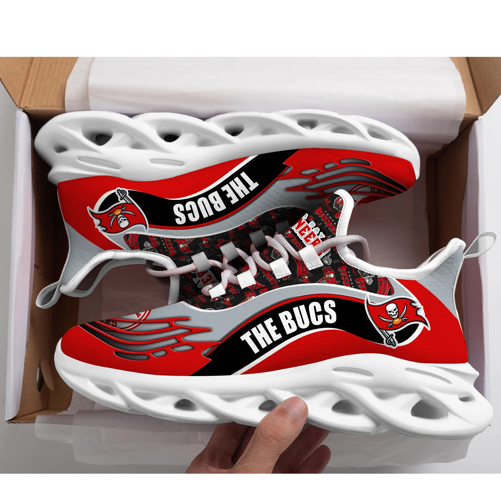JWFancy Tampa Bay Buccaneers NFL Max Soul Shoes Sneakers For Men And Women