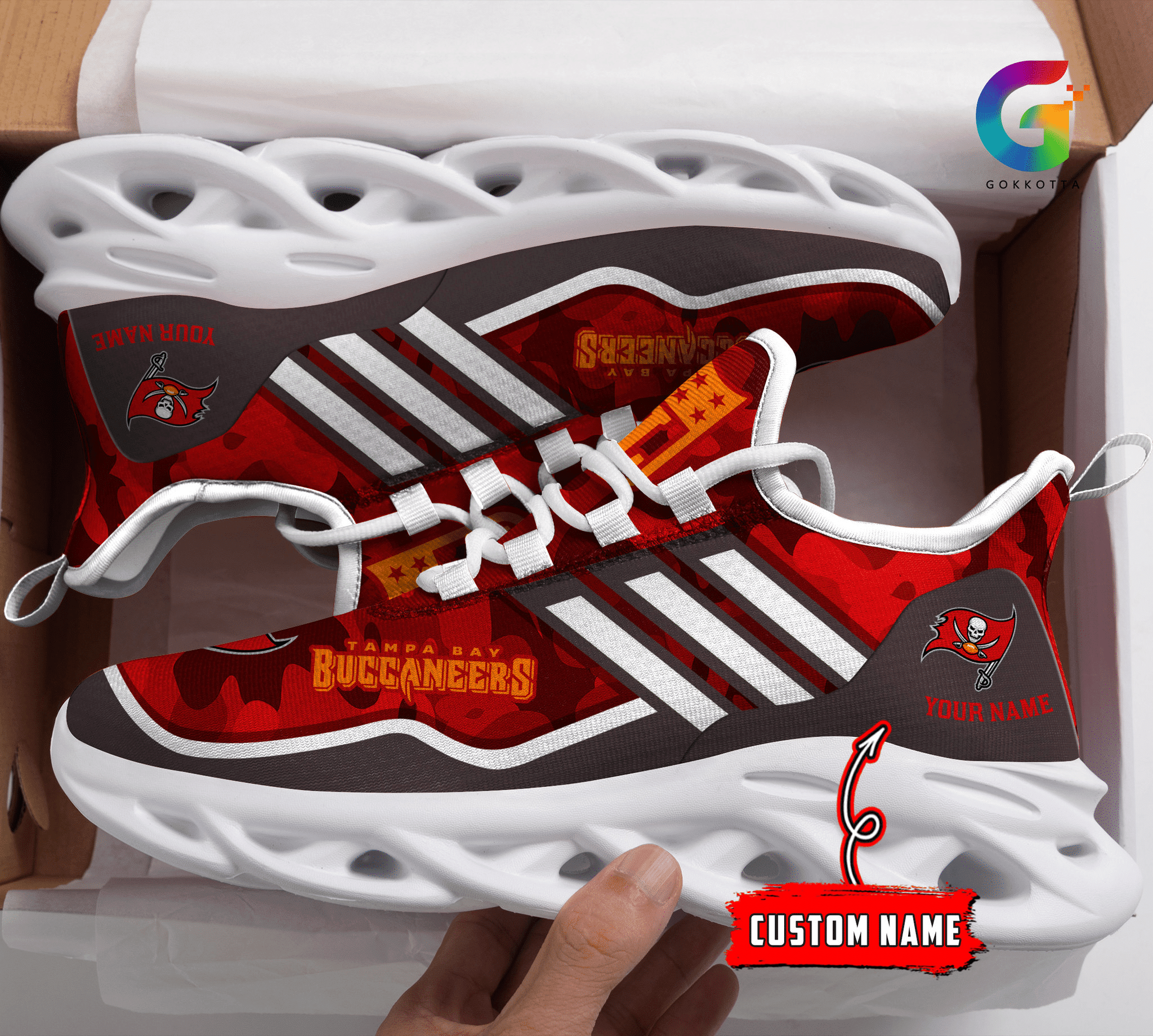 JWFancy Tampa Bay Buccaneers NFL Max Soul Shoes Sneakers For Men And Women