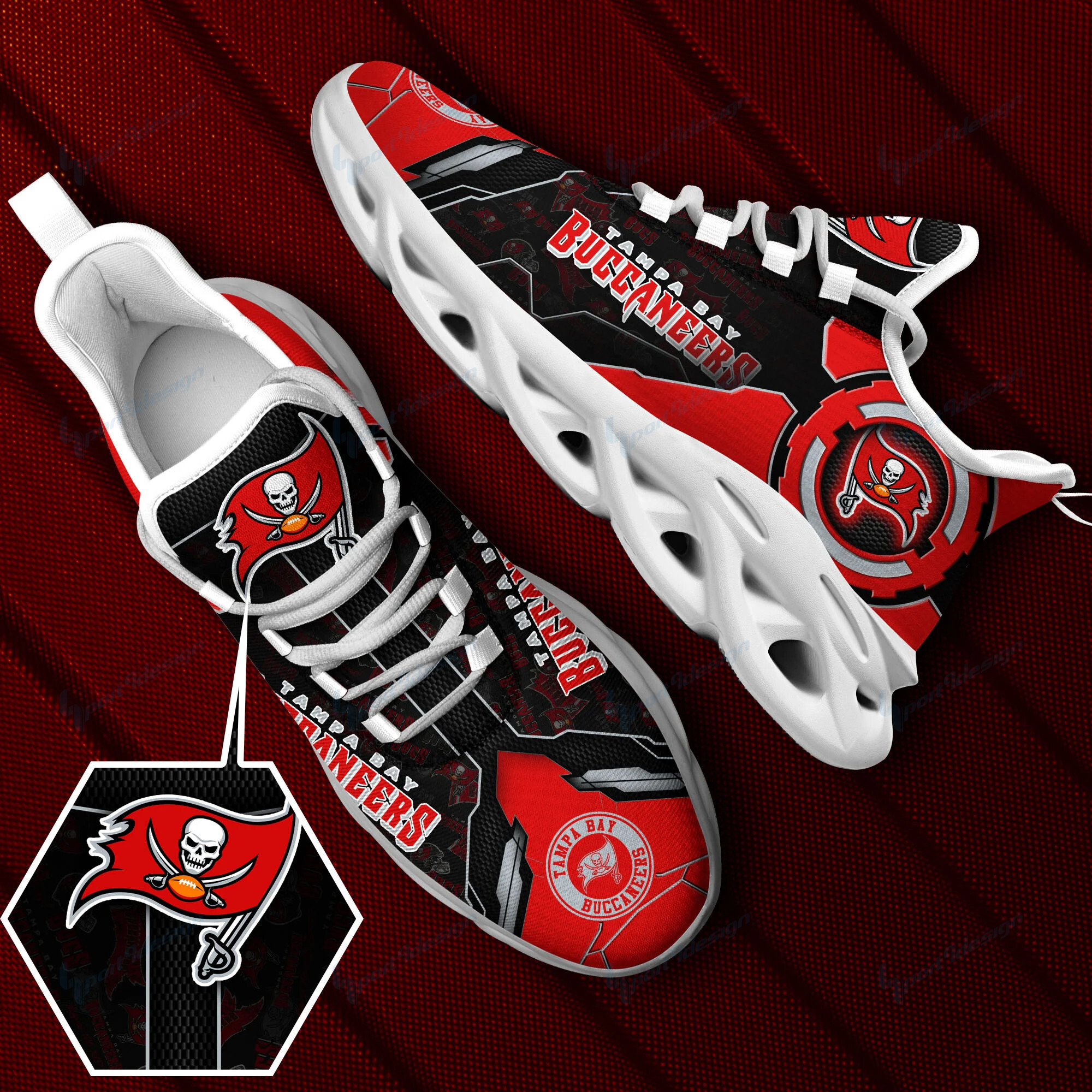 JWFancy Tampa Bay Buccaneers NFL Max Soul Shoes Sneakers For Men And Women