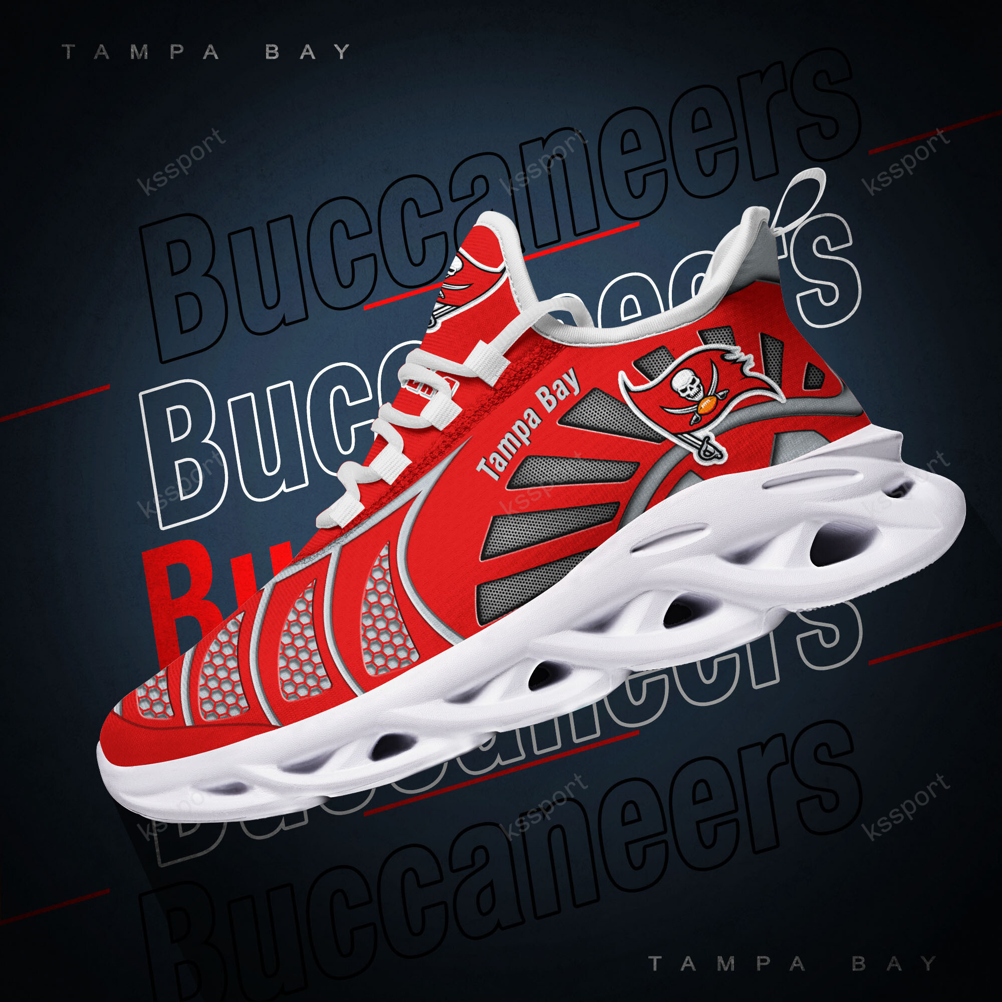 JWFancy Tampa Bay Buccaneers NFL Max Soul Shoes Sneakers For Men And Women