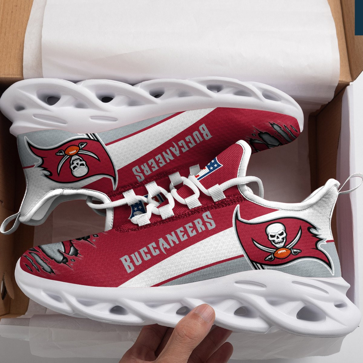 JWFancy Tampa Bay Buccaneers NFL Max Soul Shoes Sneakers For Men And Women