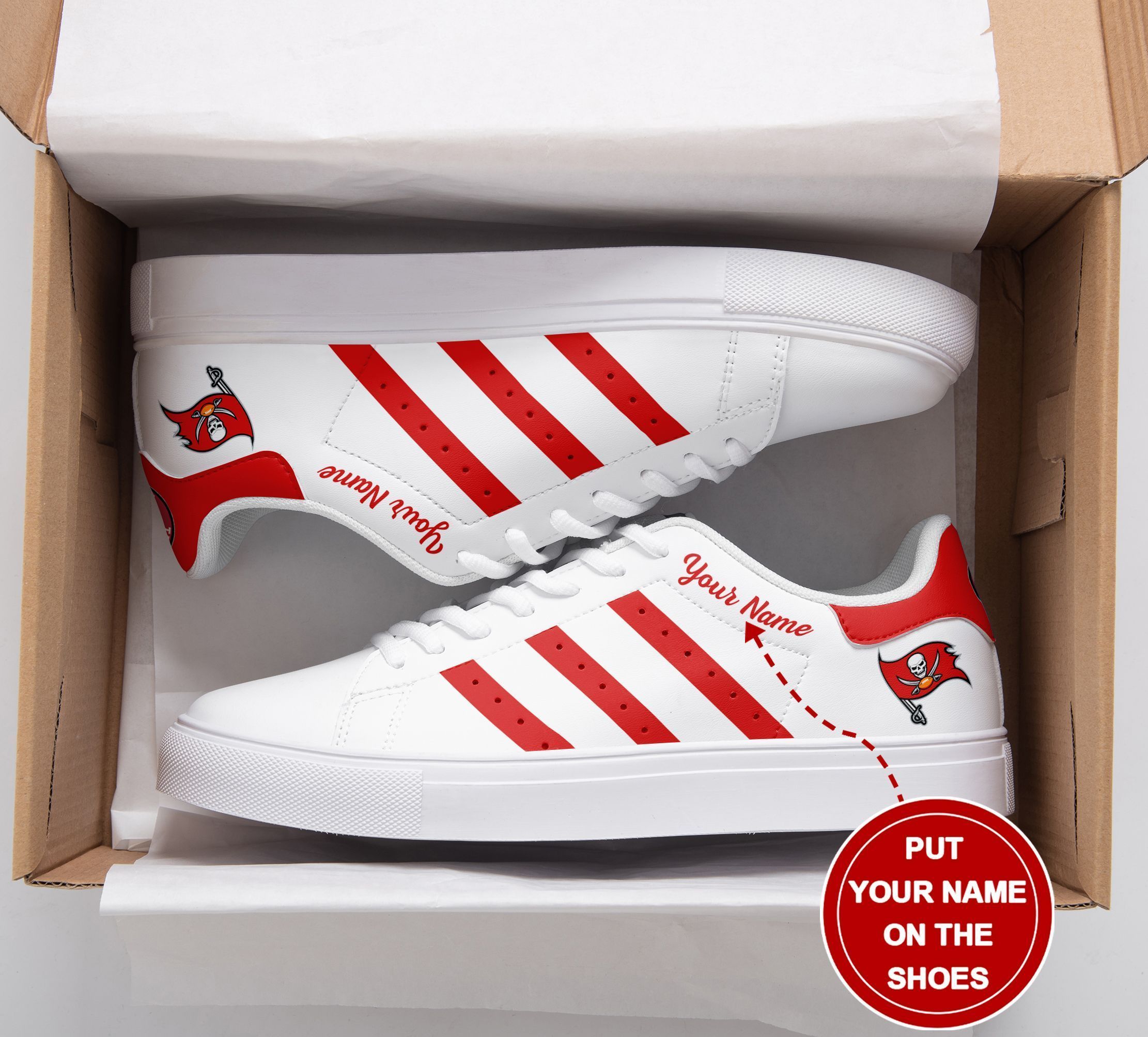 JWFancy Tampa Bay Buccaneers Skate Stan Shoes Sneakes For Men And Women