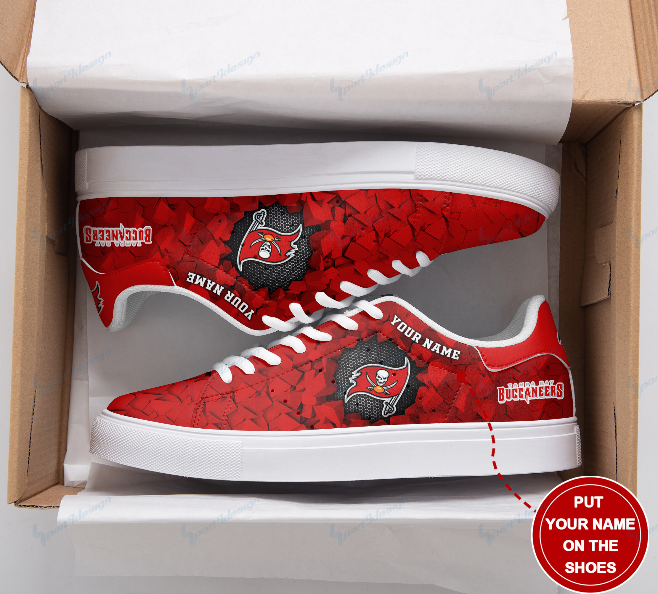 JWFancy Tampa Bay Buccaneers Skate Stan Shoes Sneakes For Men And Women