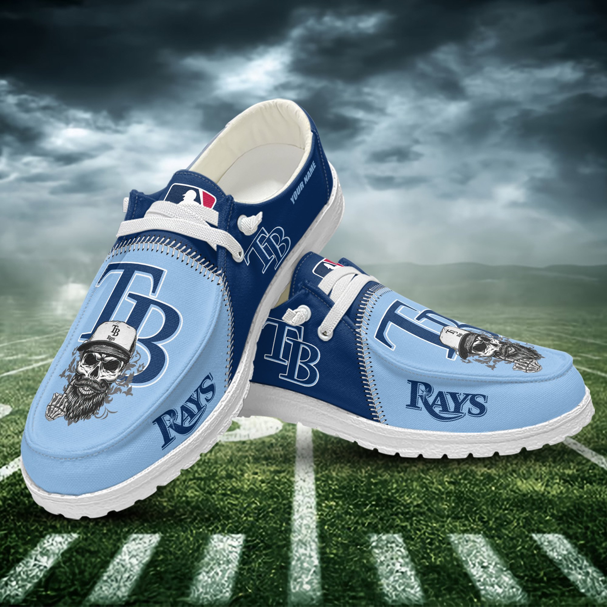 JWFancy Tampa Bay Rays Hey Dude Shoes Wally Men's Lace Up Loafers Comfortable For Men And Women