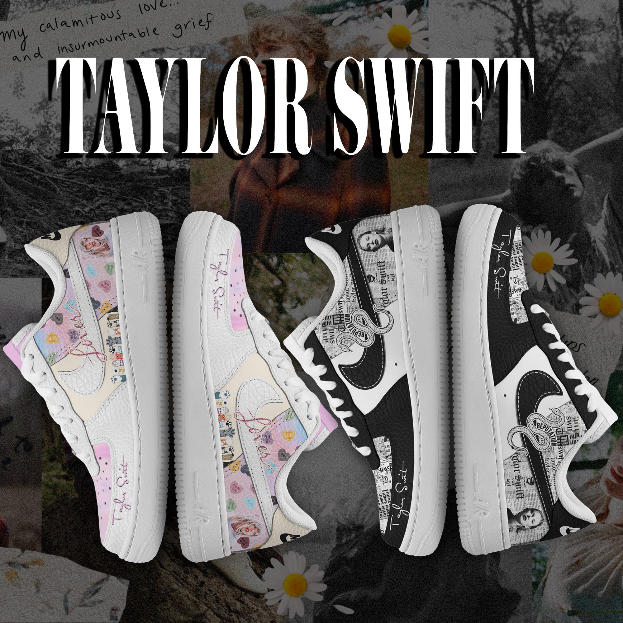 JWFancy Taylor Swift Air Low-Top Sneakers Shoes For Men And Women