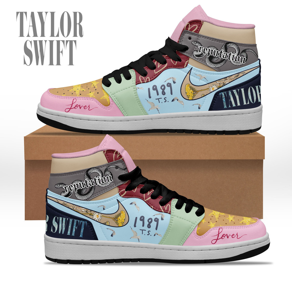 JWFancy Taylor Swift AJ1 High Sneakers Shoes For Men And Women