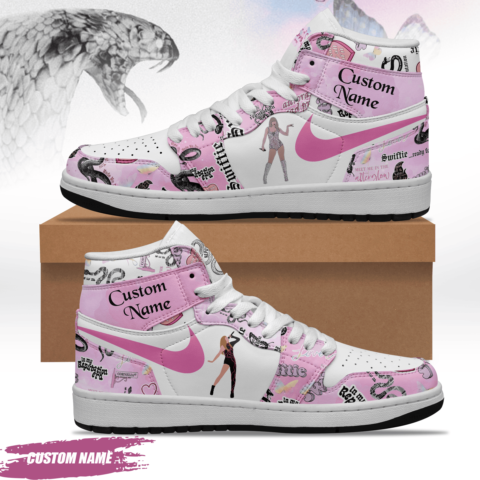 JWFancy Taylor Swift AJ1 High Sneakers Shoes For Men And Women
