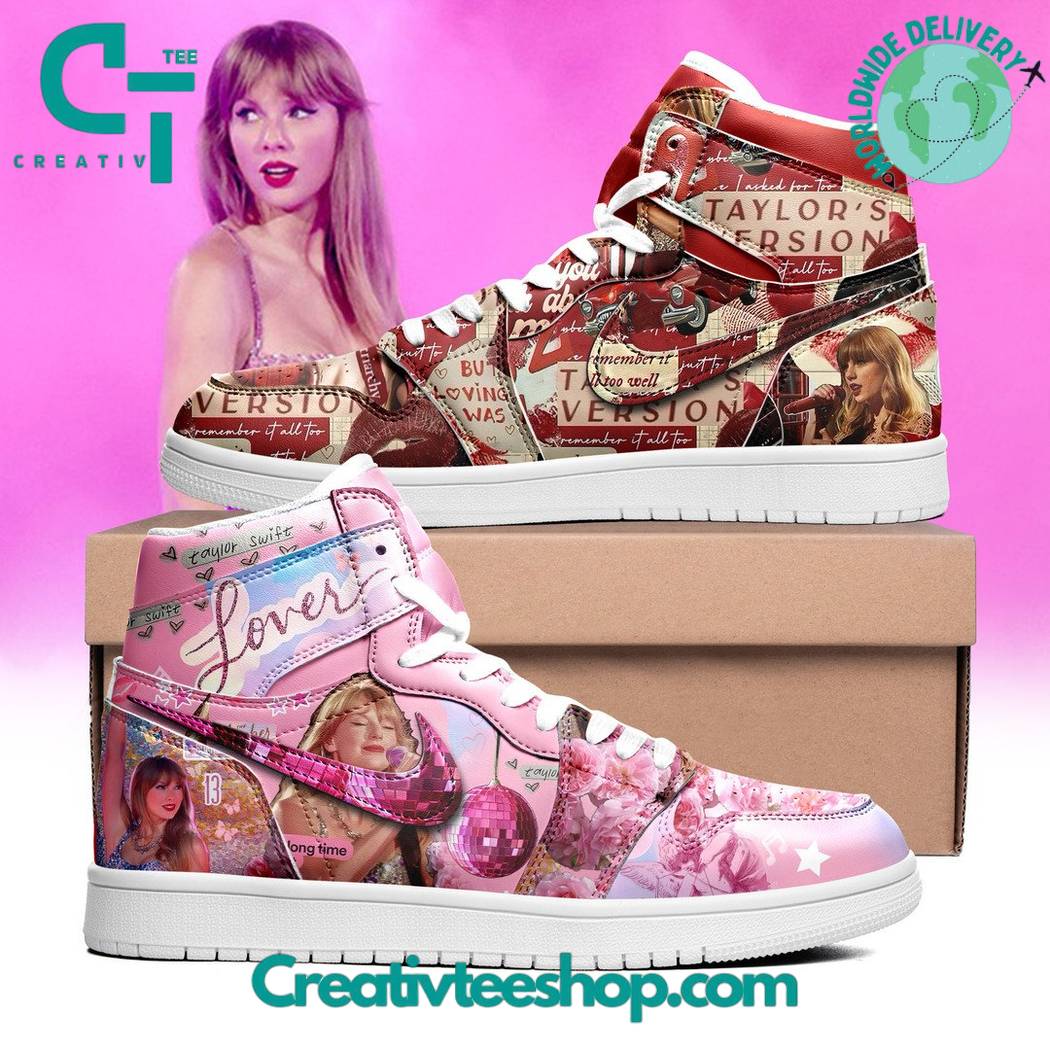 JWFancy Taylor Swift Lover Version AJ1 High Sneakers Shoes For Men And Women