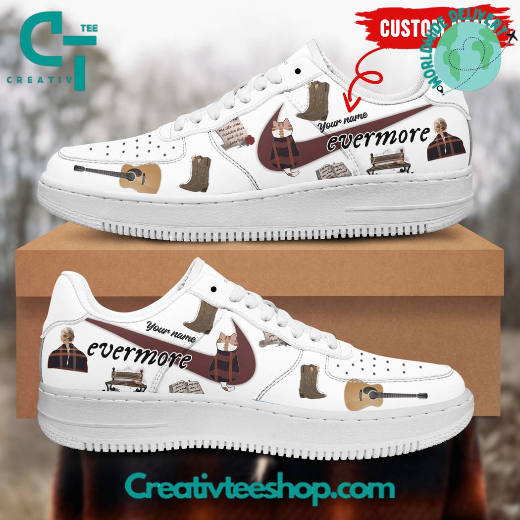 JWFancy Taylor Swift The Eras Tour Evermore Air Low-Top Sneakers Shoes For Men And Women