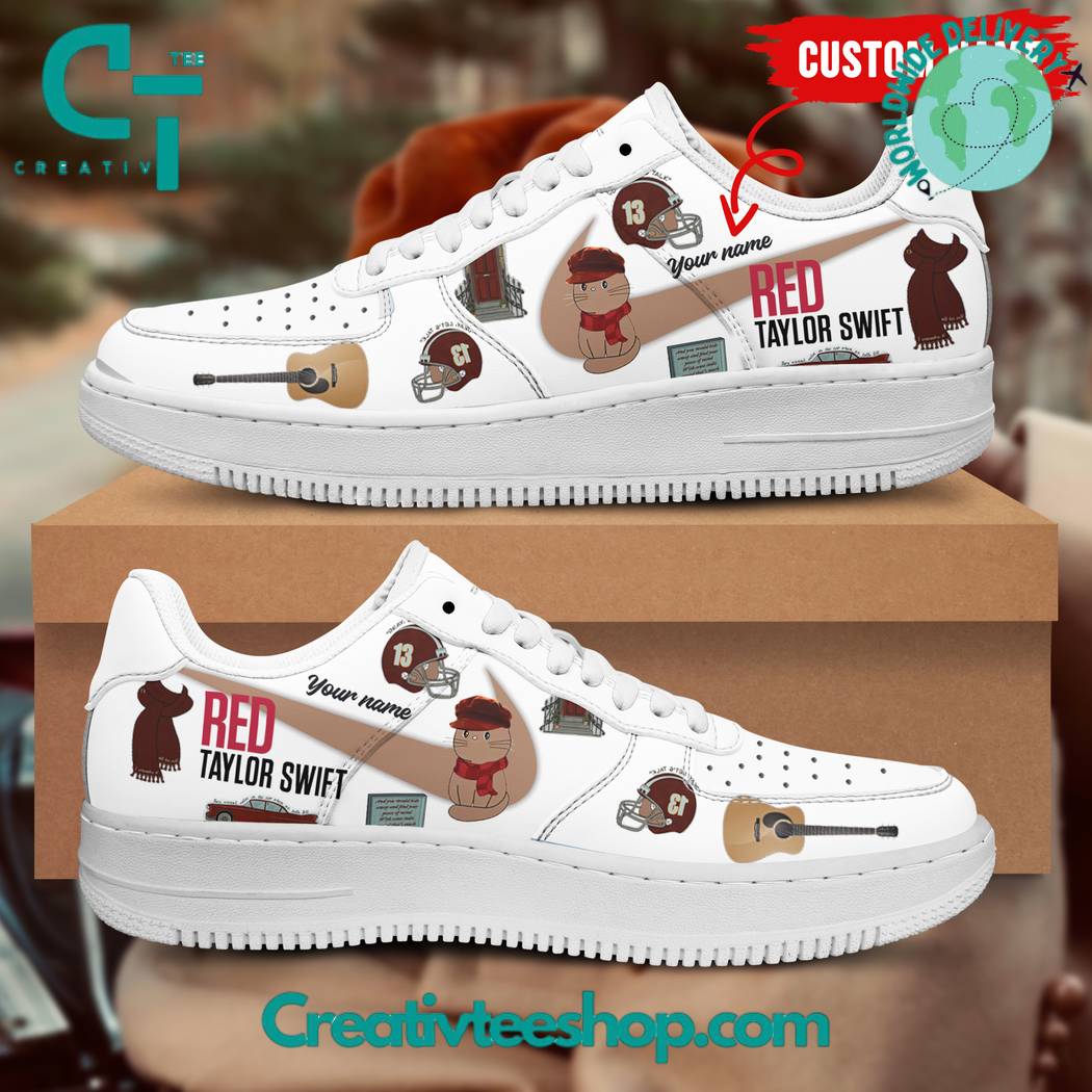 JWFancy Taylor Swift The Eras Tour Red Air Low-Top Sneakers Shoes For Men And Women