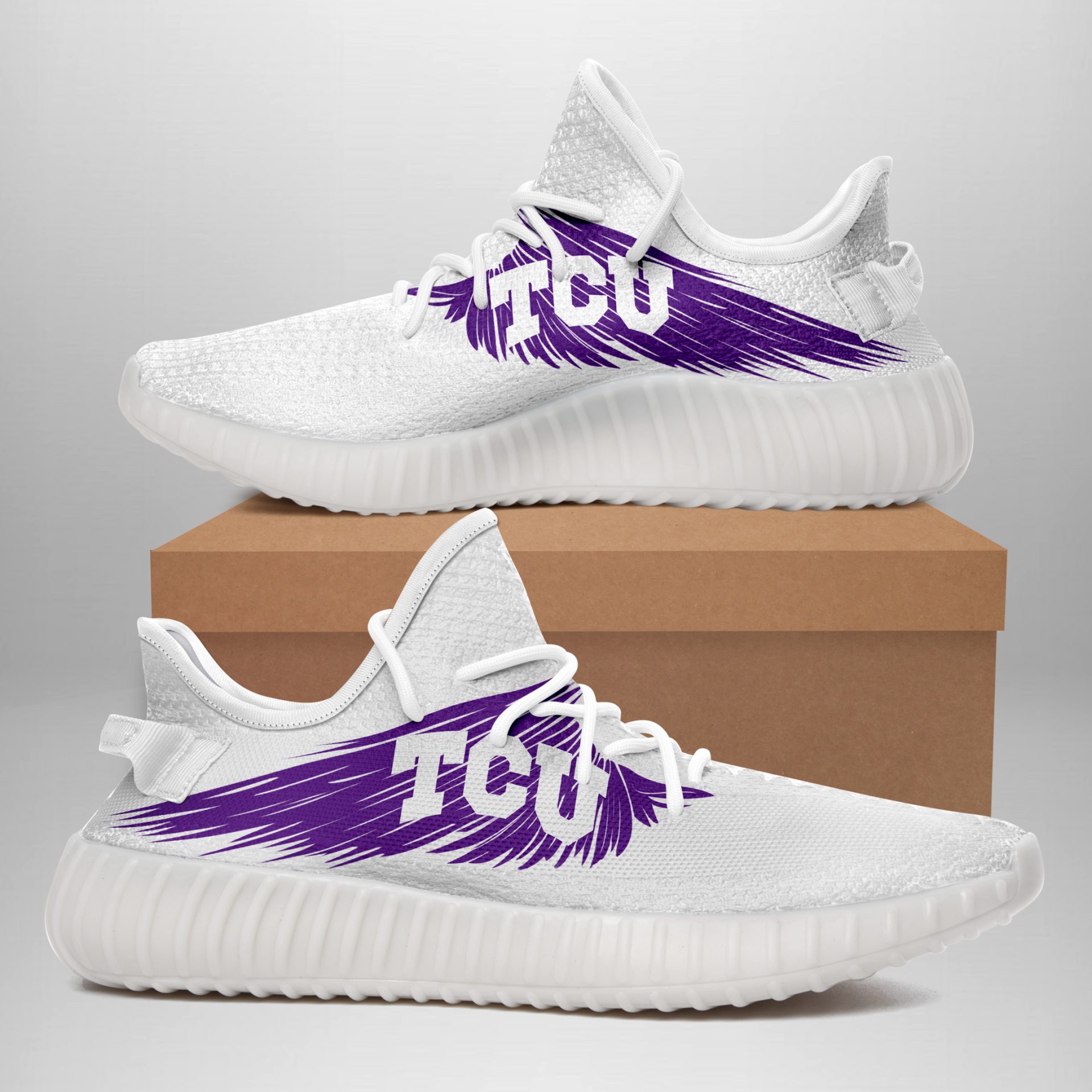 JWFancy TCU Horned Frogs Yeezy Boost Shoes For Men And Women