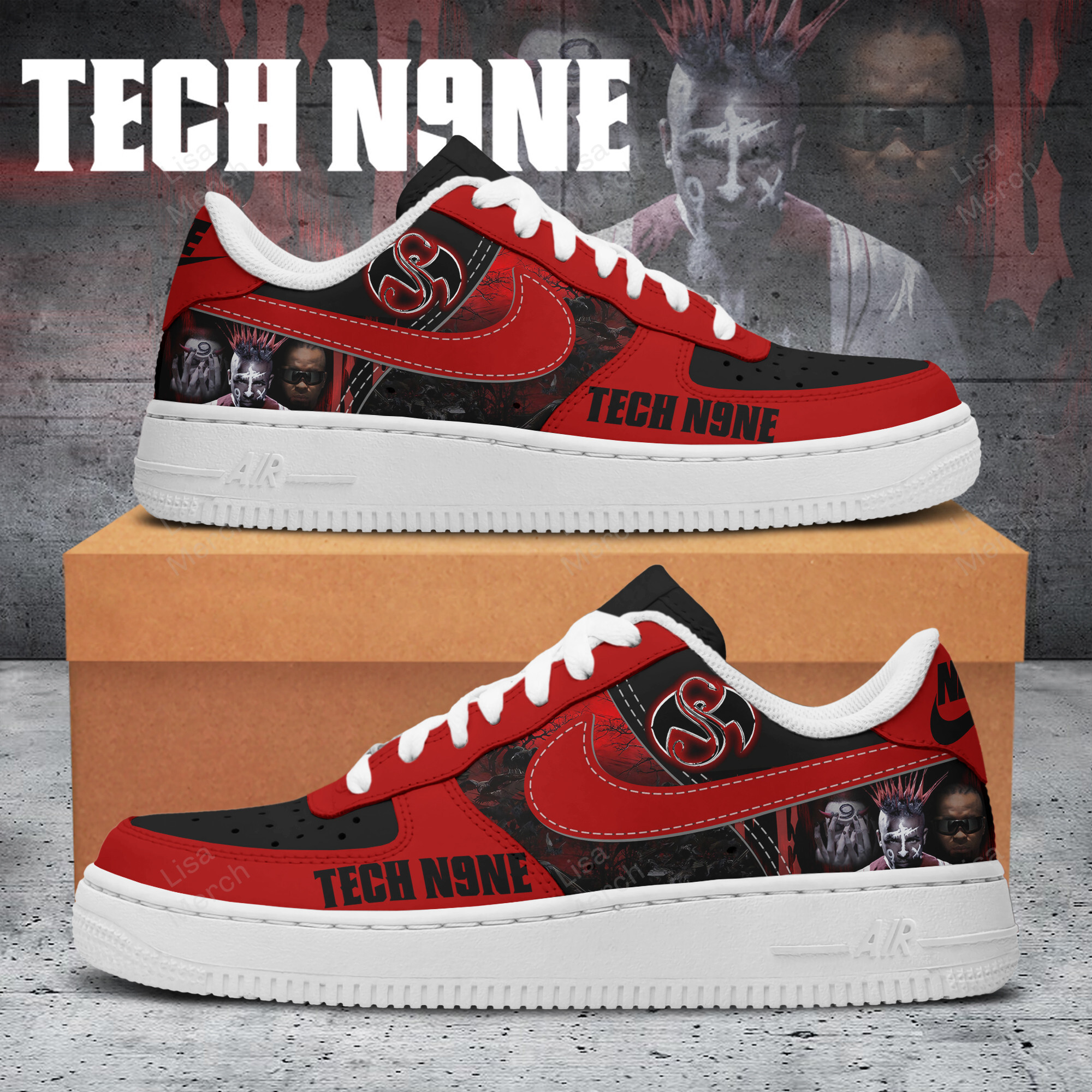 JWFancy Tech N9ne Air Low-Top Sneakers Shoes For Men And Women