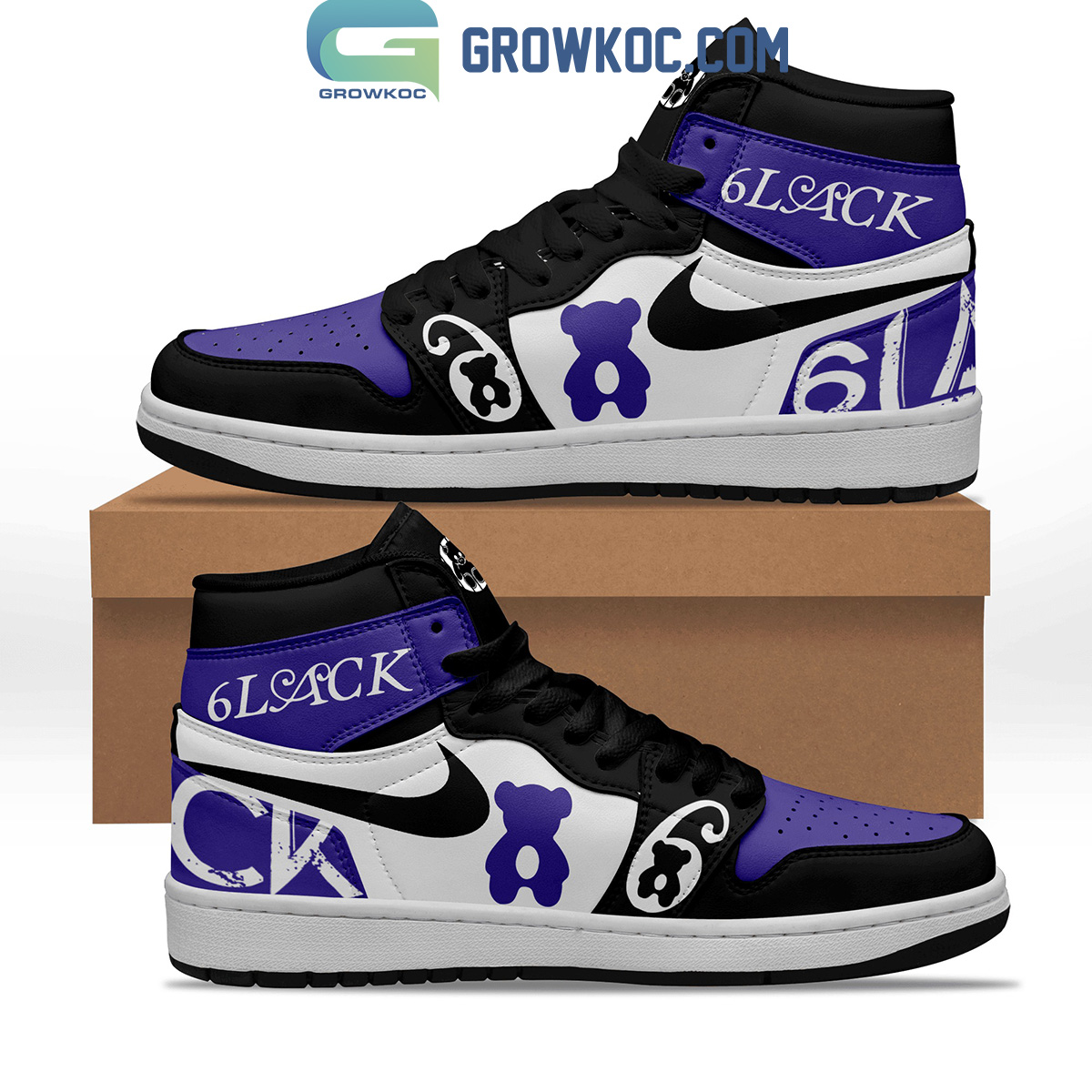 JWFancy Teddy Bear AJ1 High Sneakers Shoes For Men And Women