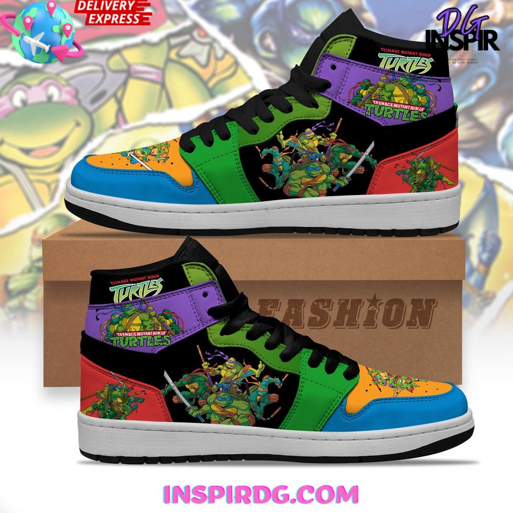 JWFancy Teenage Mutant Ninja Turtle AJ1 High Sneakers Shoes For Men And Women