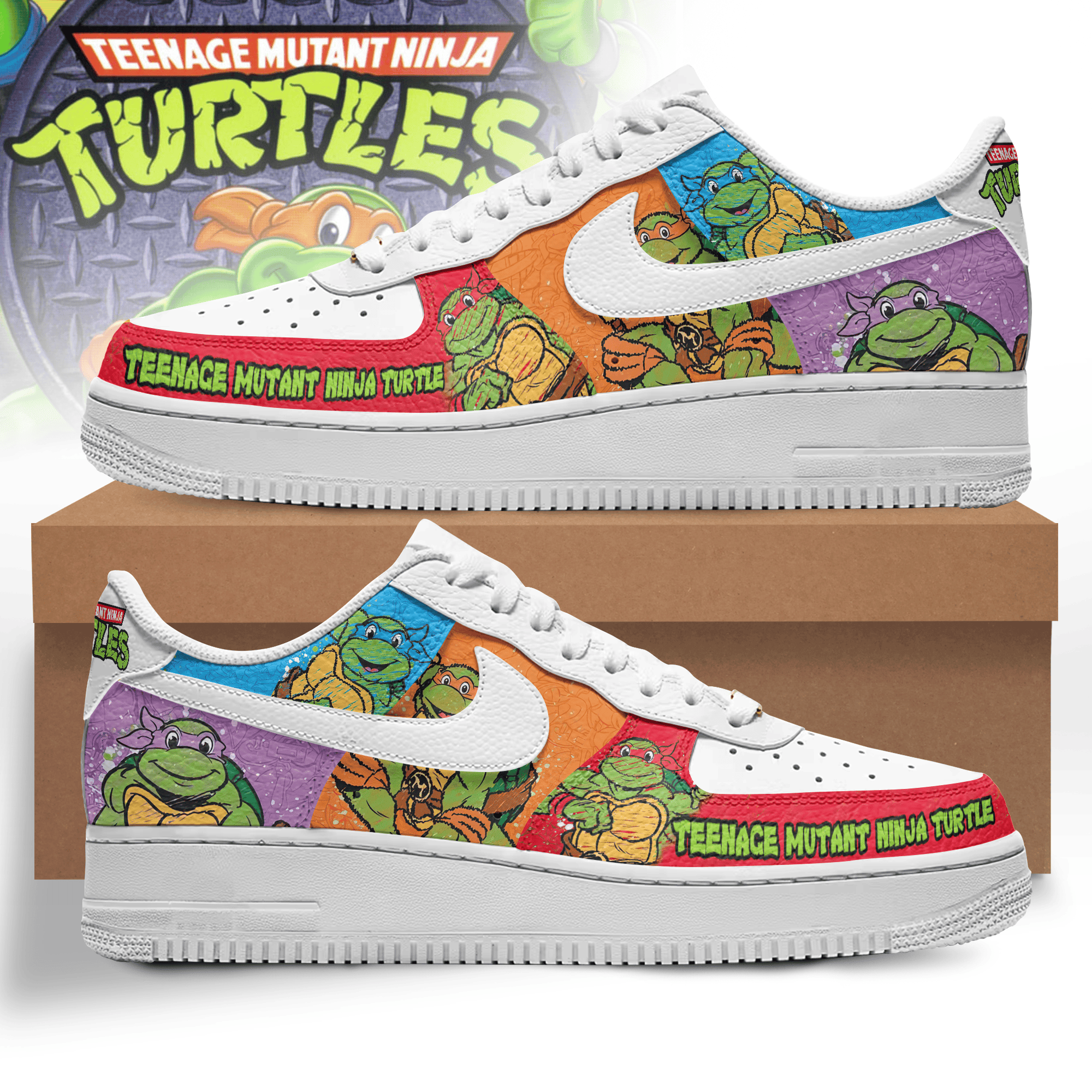 JWFancy Teenage Mutant Ninja Turtles Air Low-Top Sneakers Shoes For Men And Women