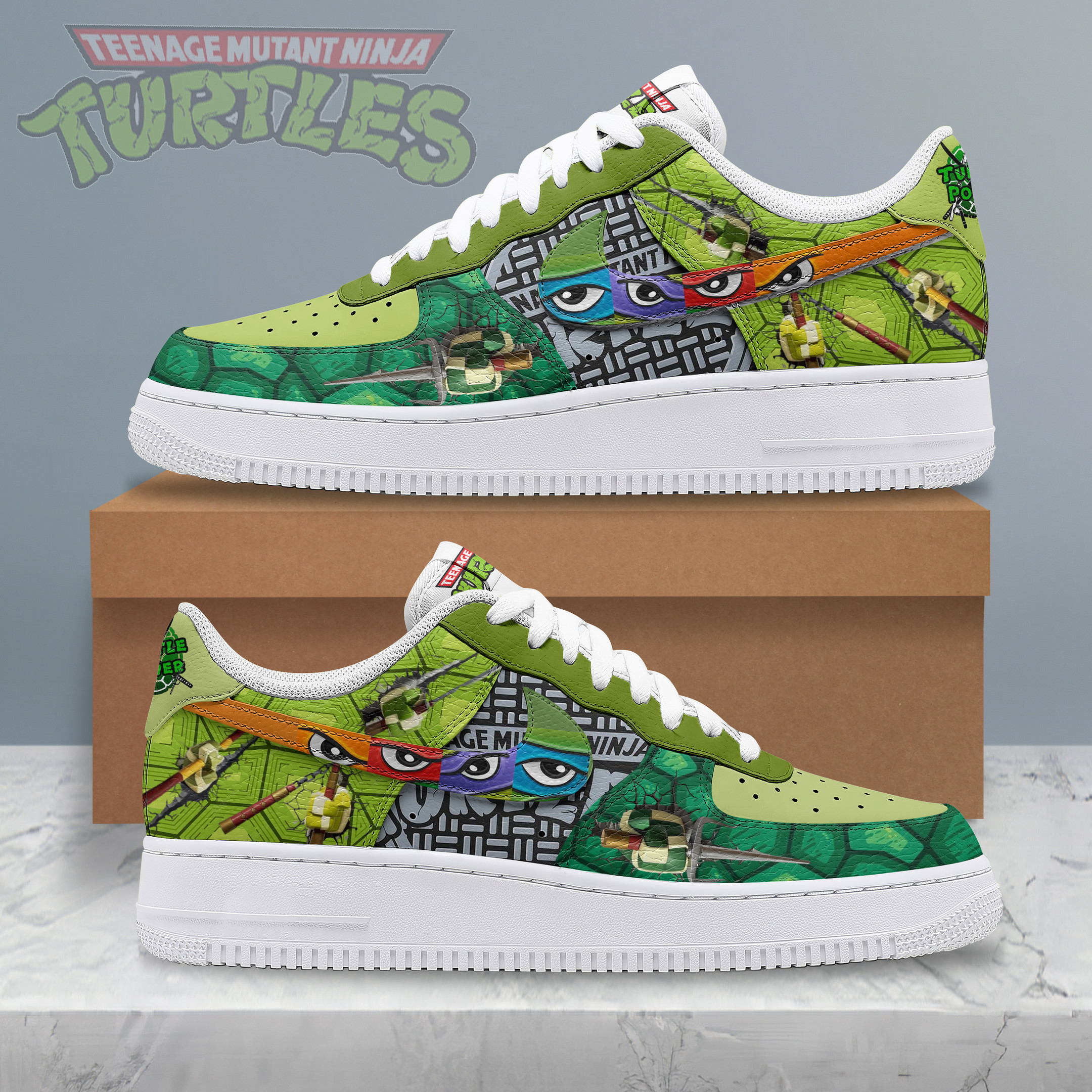 JWFancy Teenage Mutant Ninja Turtles Air Low-Top Sneakers Shoes For Men And Women