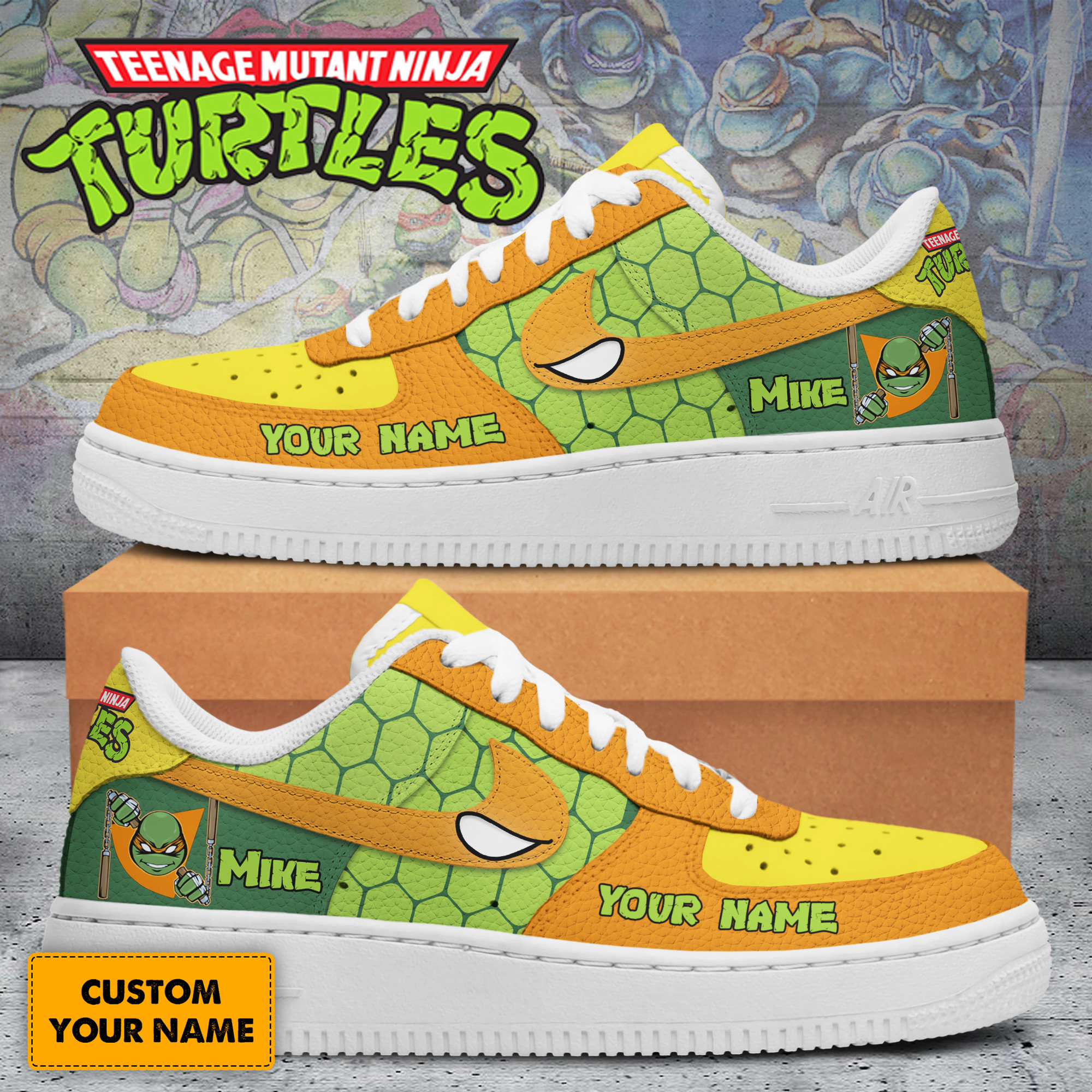 JWFancy Teenage Mutant Ninja Turtles Air Low-Top Sneakers Shoes For Men And Women