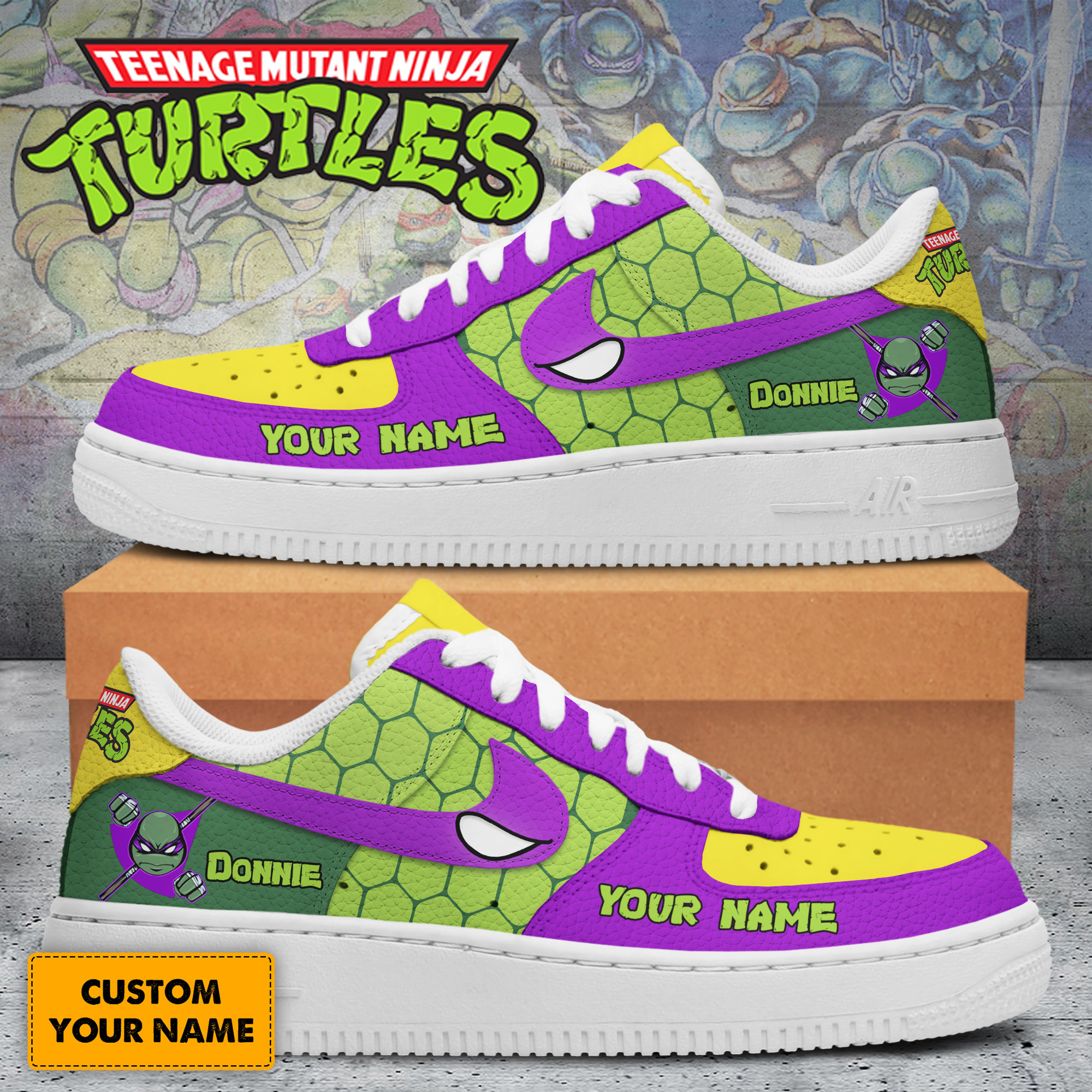 JWFancy Teenage Mutant Ninja Turtles Air Low-Top Sneakers Shoes For Men And Women