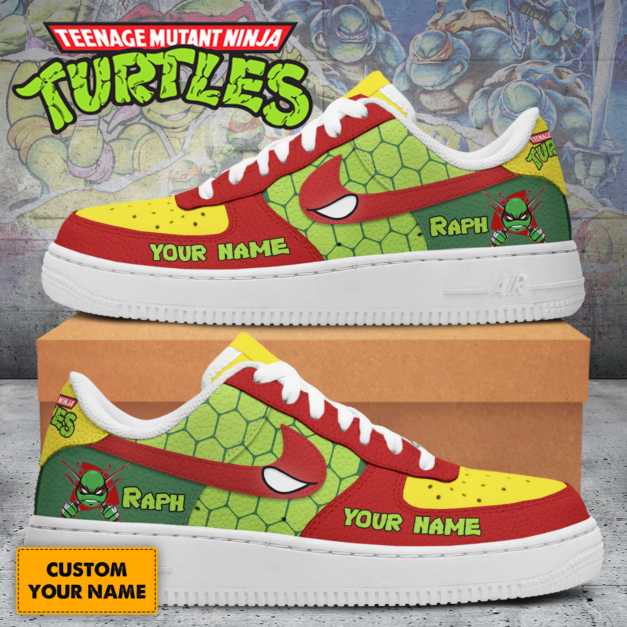 JWFancy Teenage Mutant Ninja Turtles Air Low-Top Sneakers Shoes For Men And Women