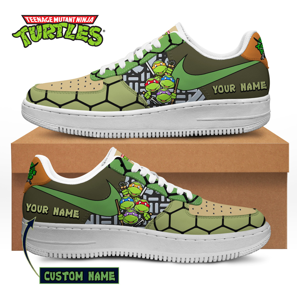 JWFancy Teenage Mutant Ninja Turtles Air Low-Top Sneakers Shoes For Men And Women
